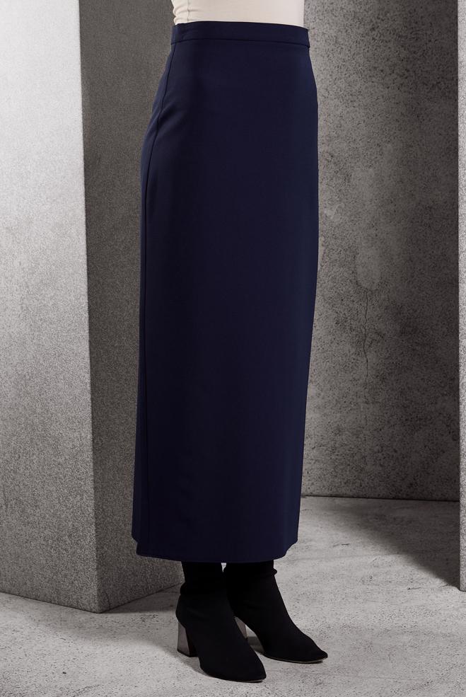 Tesettür giyim LACİVERT DÜZ TESETTÜR ETEK 60613 - ALVİNA