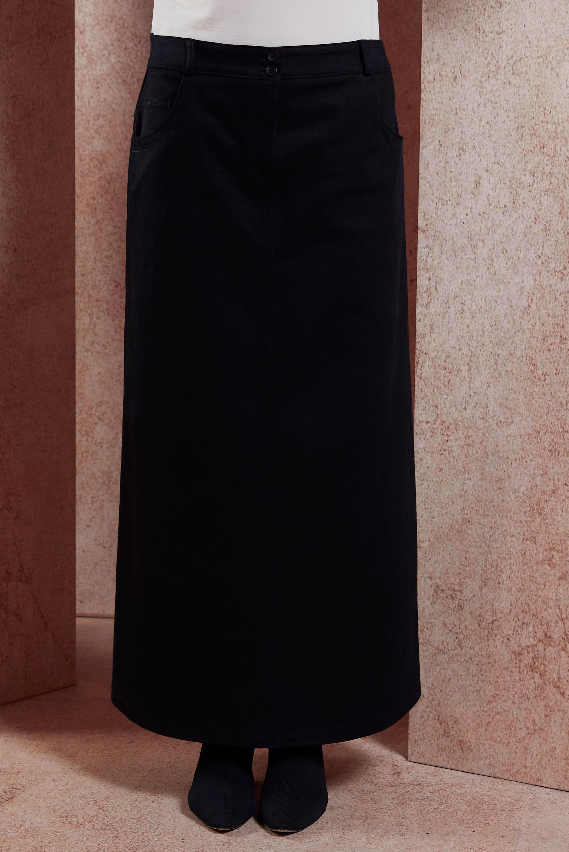 Hijab clothing BLACK MODEST SKIRT 60615