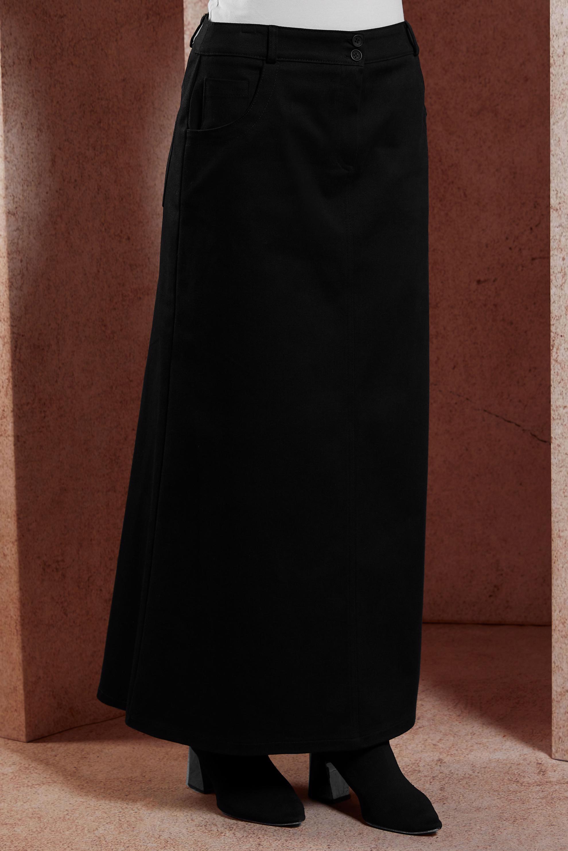 Hijab clothing BLACK MODEST SKIRT 60615