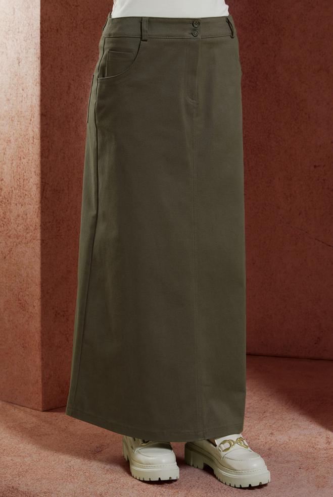 Vêtements hijab BRUN JUPE MODESTE 60615 - ALVİNA
