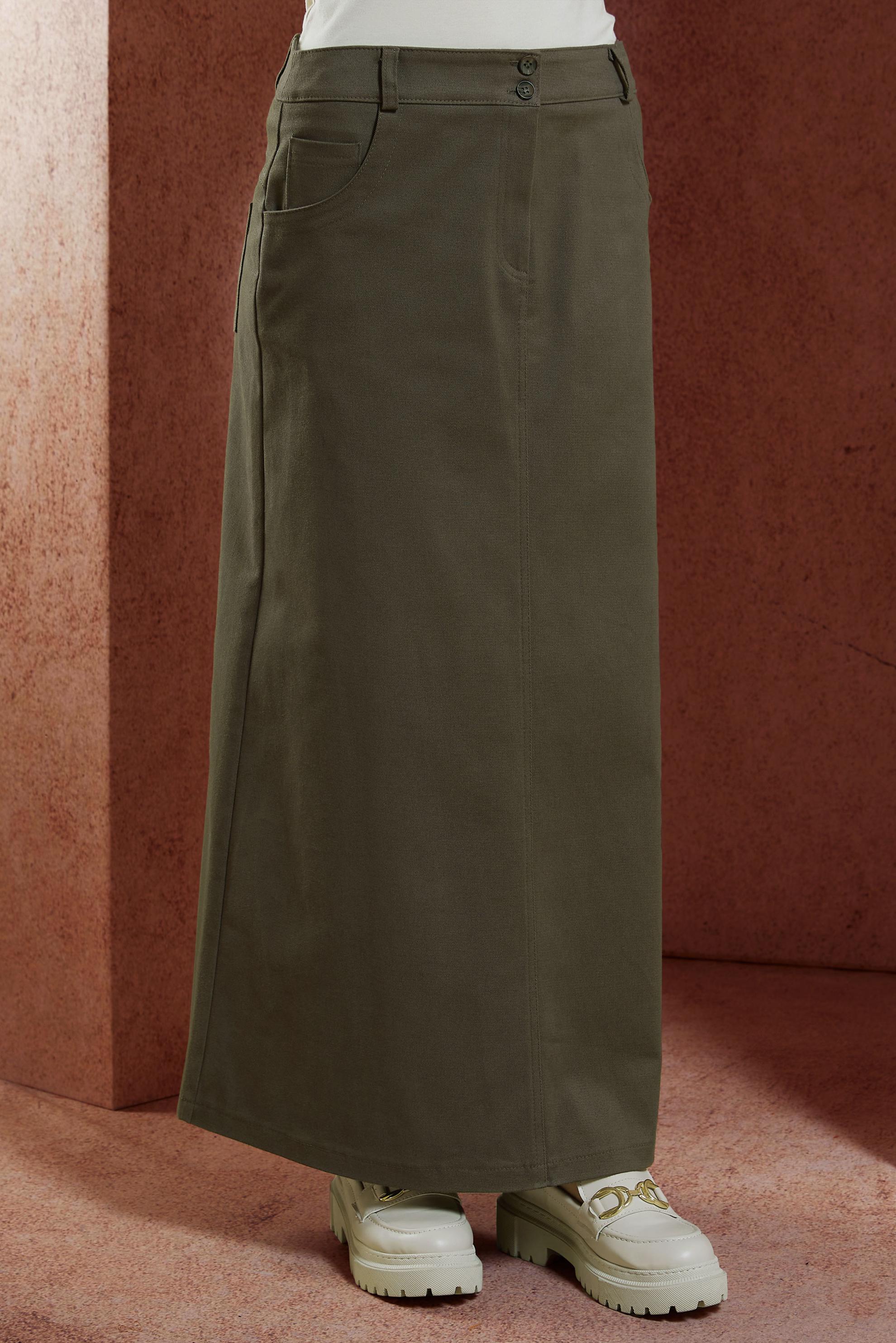 Hijab clothing KHAKI MODEST SKIRT 60615