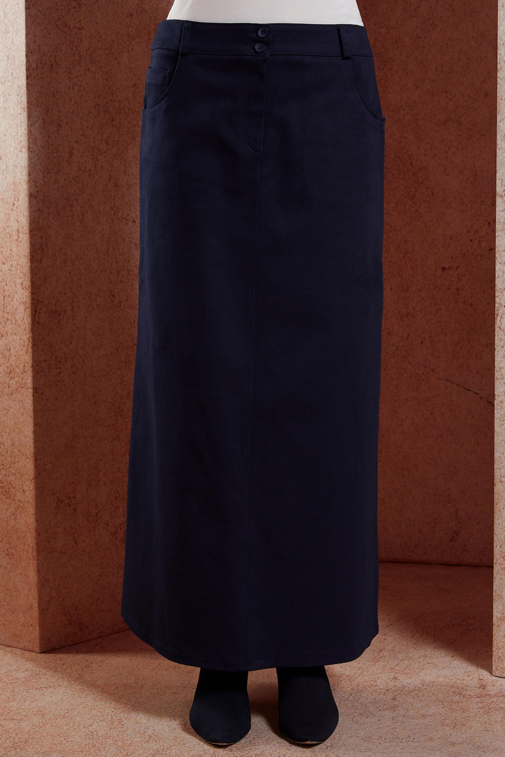 Hijab clothing NAVY BLUE MODEST SKIRT 60615