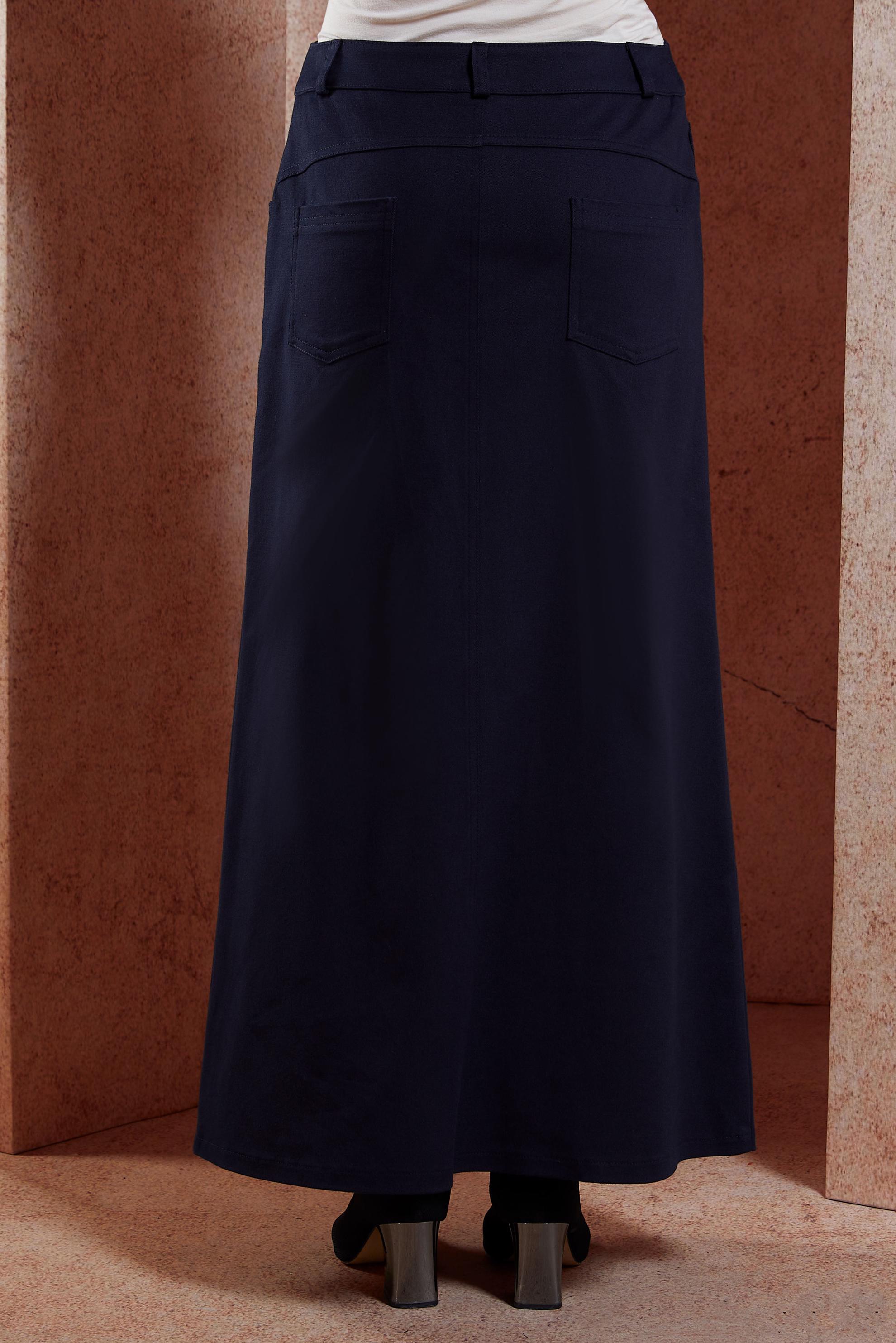 Hijab clothing NAVY BLUE MODEST SKIRT 60615