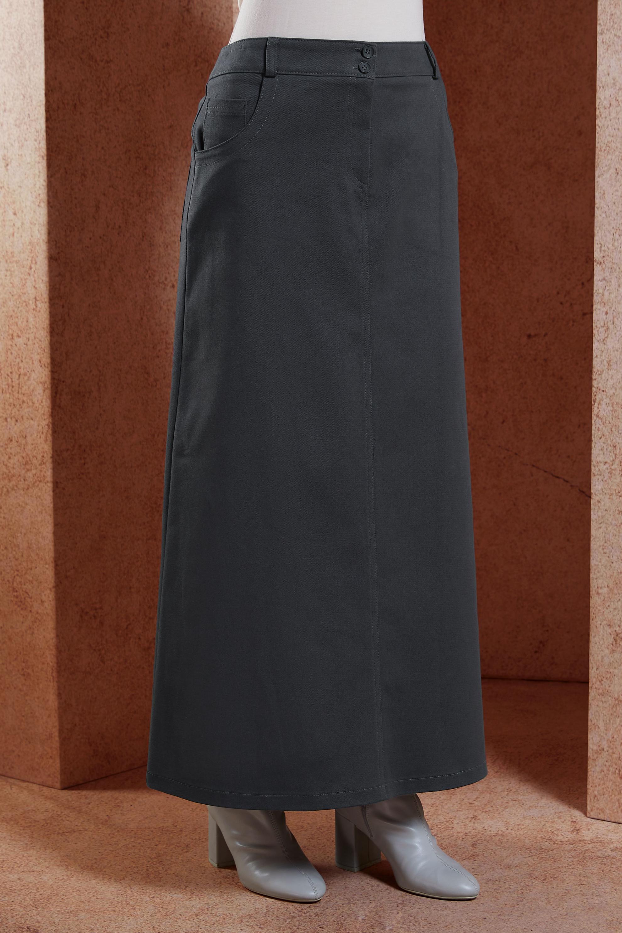 Hijab clothing GREY MODEST SKIRT 60615