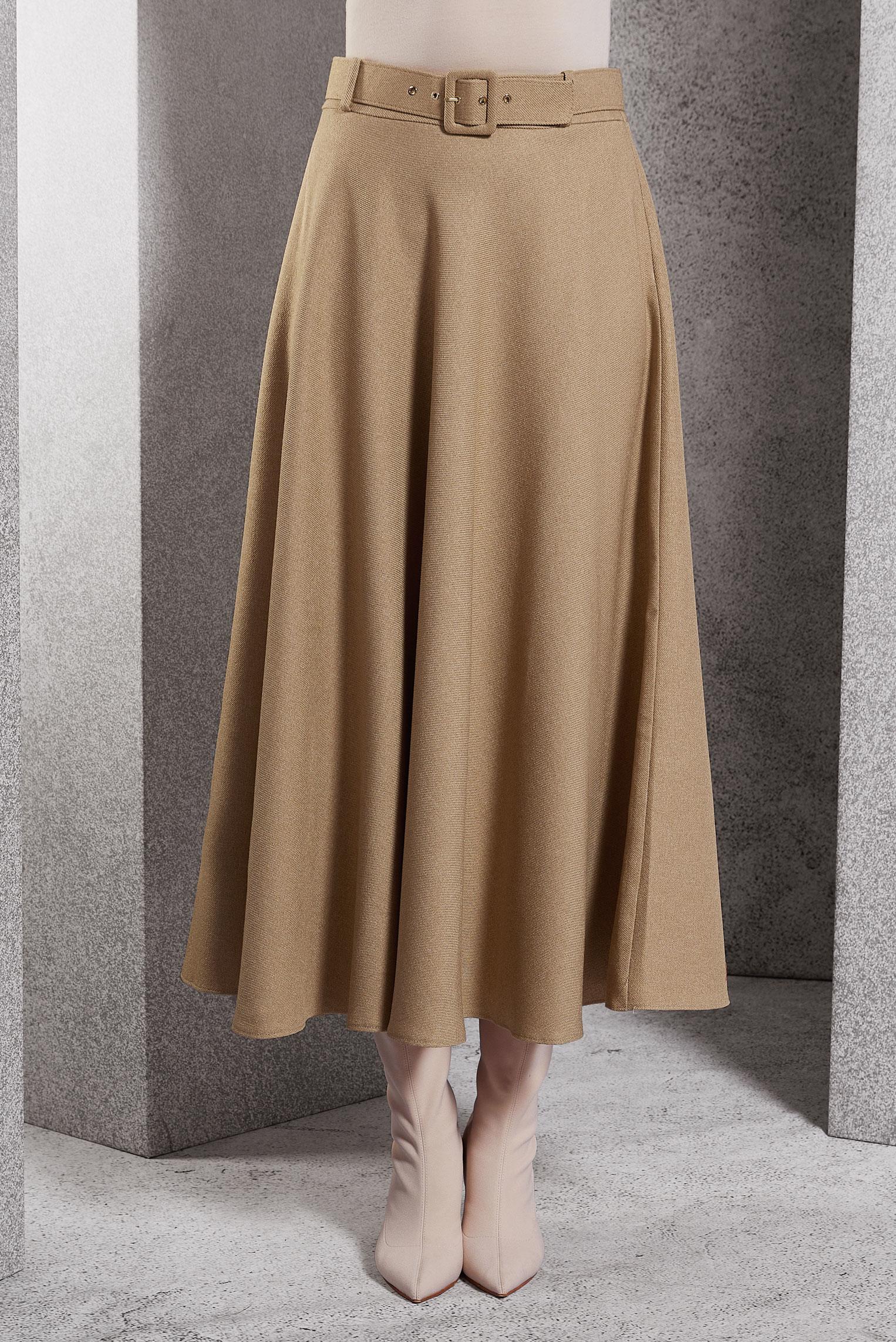 Hijab clothing BEIGE BELTED SKIRT 60616