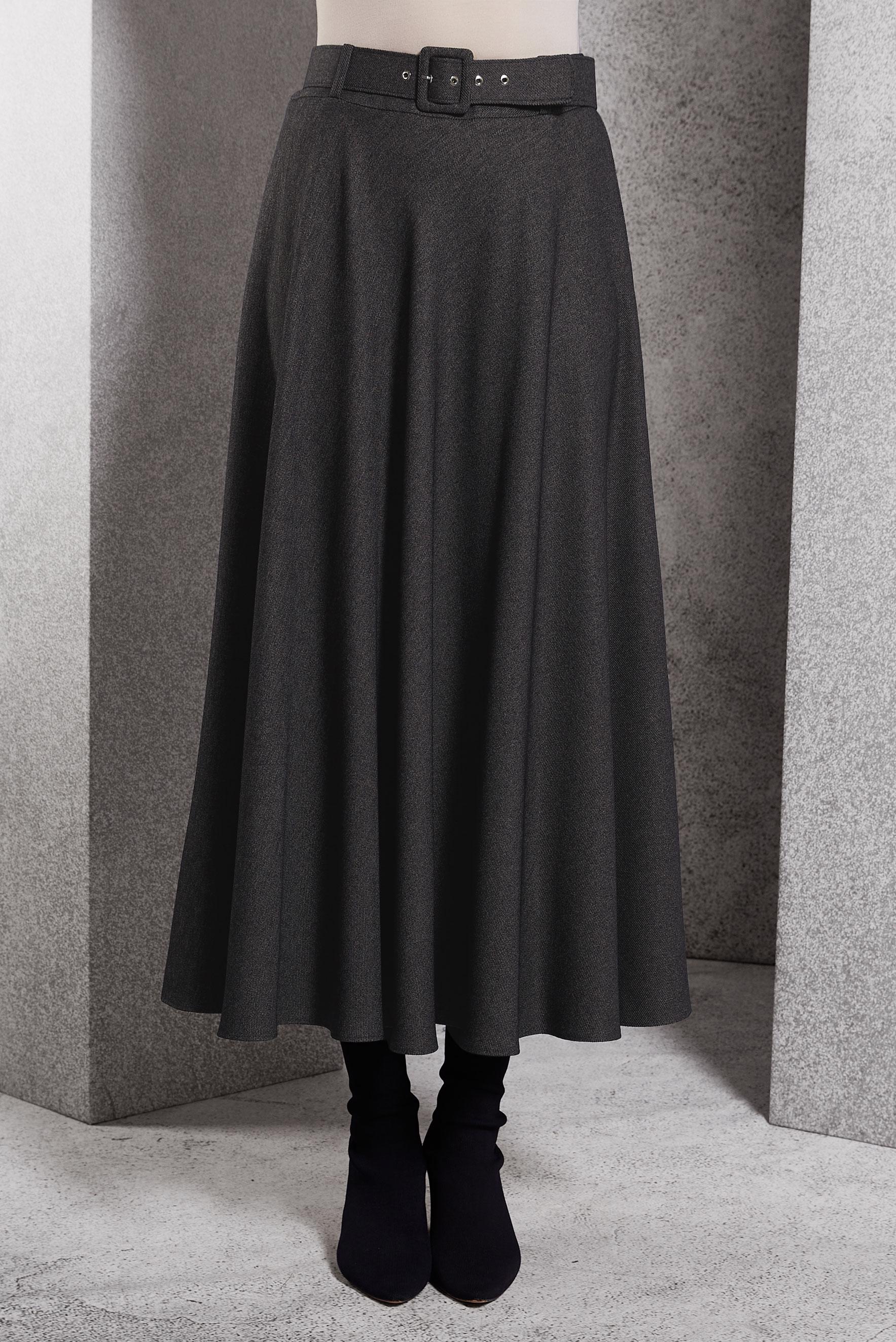 Hijab clothing GREY BELTED SKIRT 60616