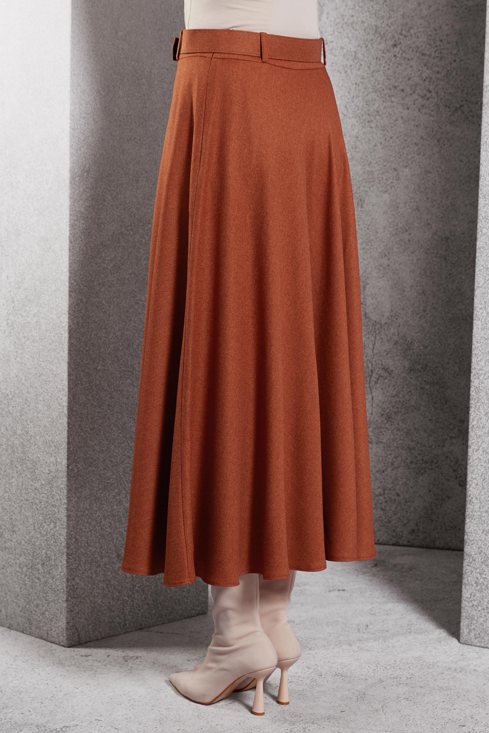 Hijab clothing ORANGE BELTED SKIRT 60616