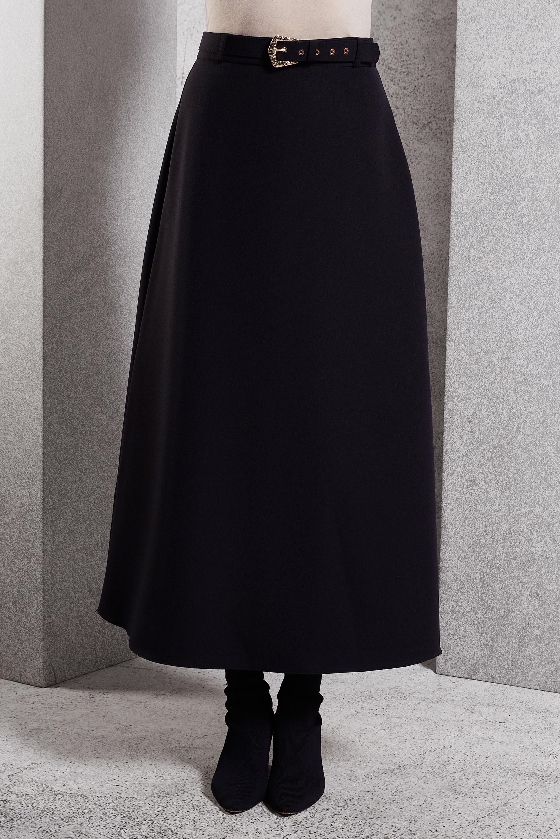 Hijab clothing BLACK BELTED LONG SKIRT 60617