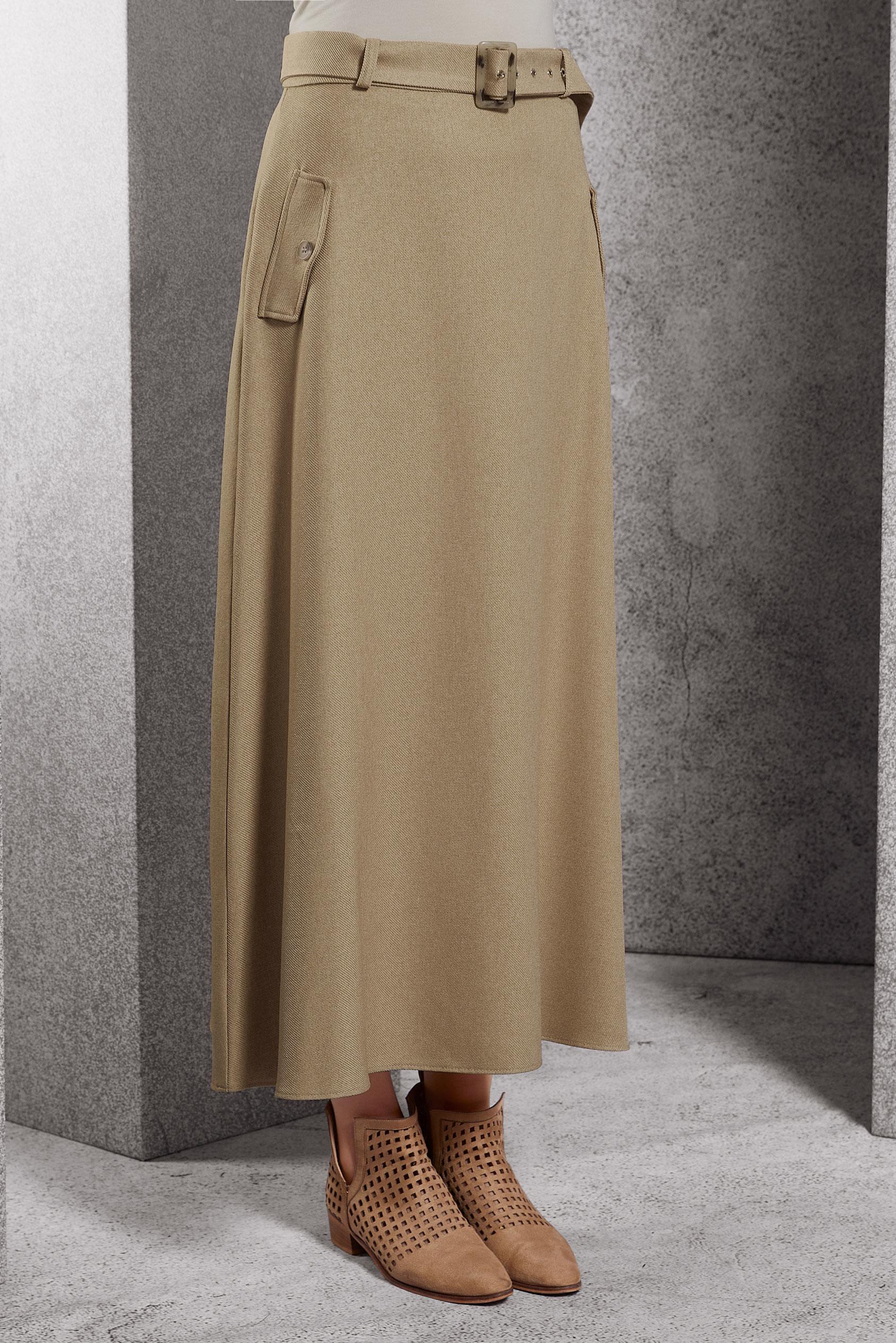 Hijab clothing BEIGE BELTED SKIRT 60618