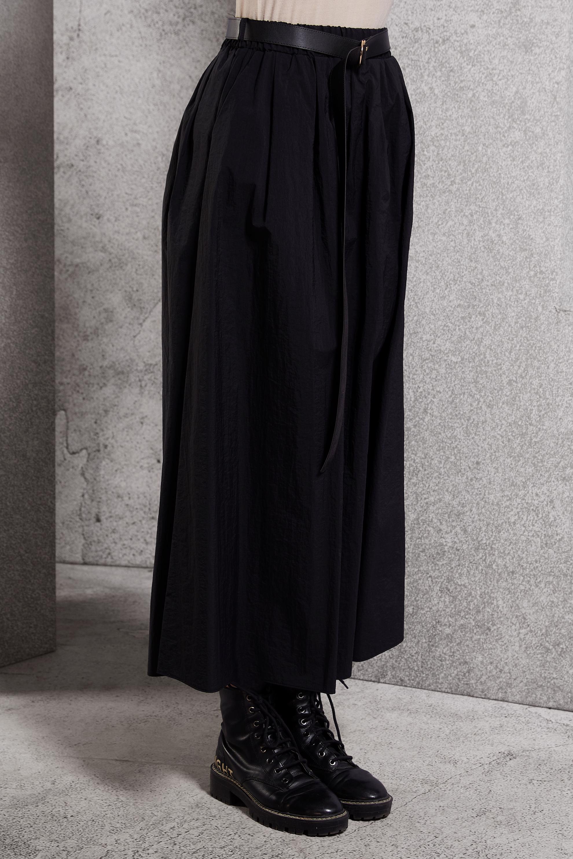 Tesettür giyim SİYAH KEMERLİ ETEK 60619