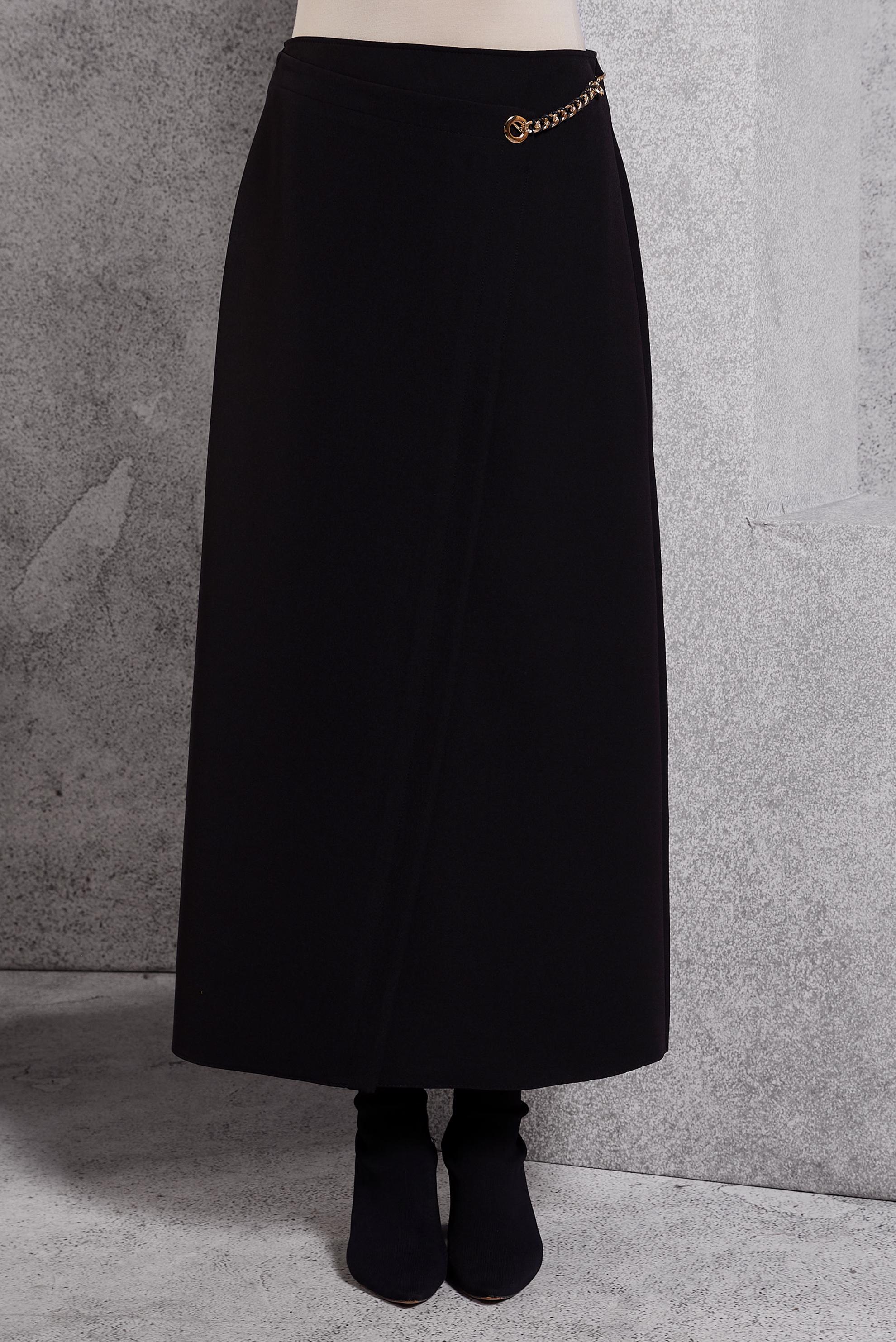 Hijab clothing BLACK SKIRT WITH CHAIN DETAIL 60620