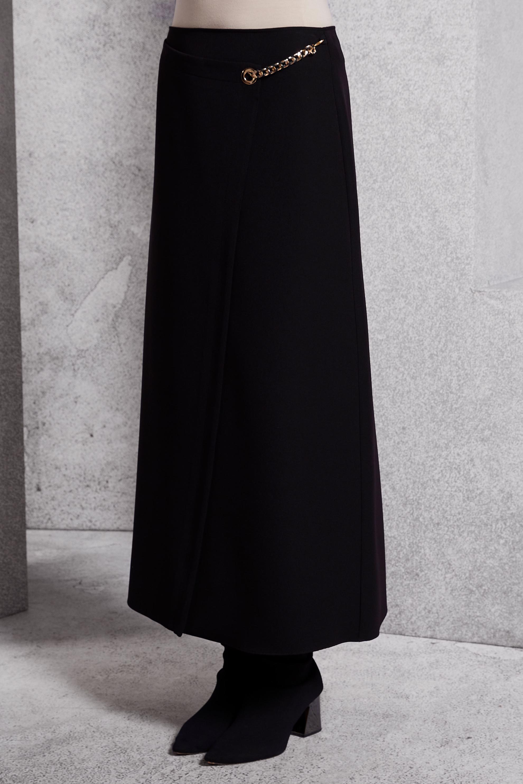 Hijab clothing BLACK SKIRT WITH CHAIN DETAIL 60620