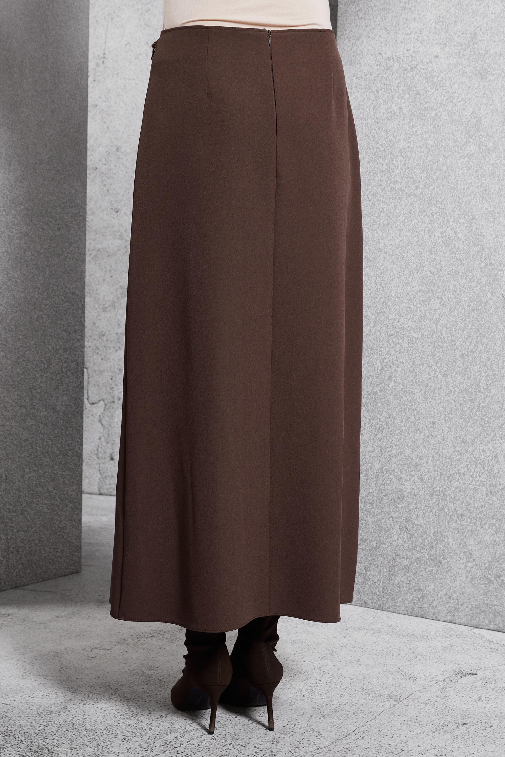 Hijab clothing BROWN SKIRT WITH CHAIN DETAIL 60620