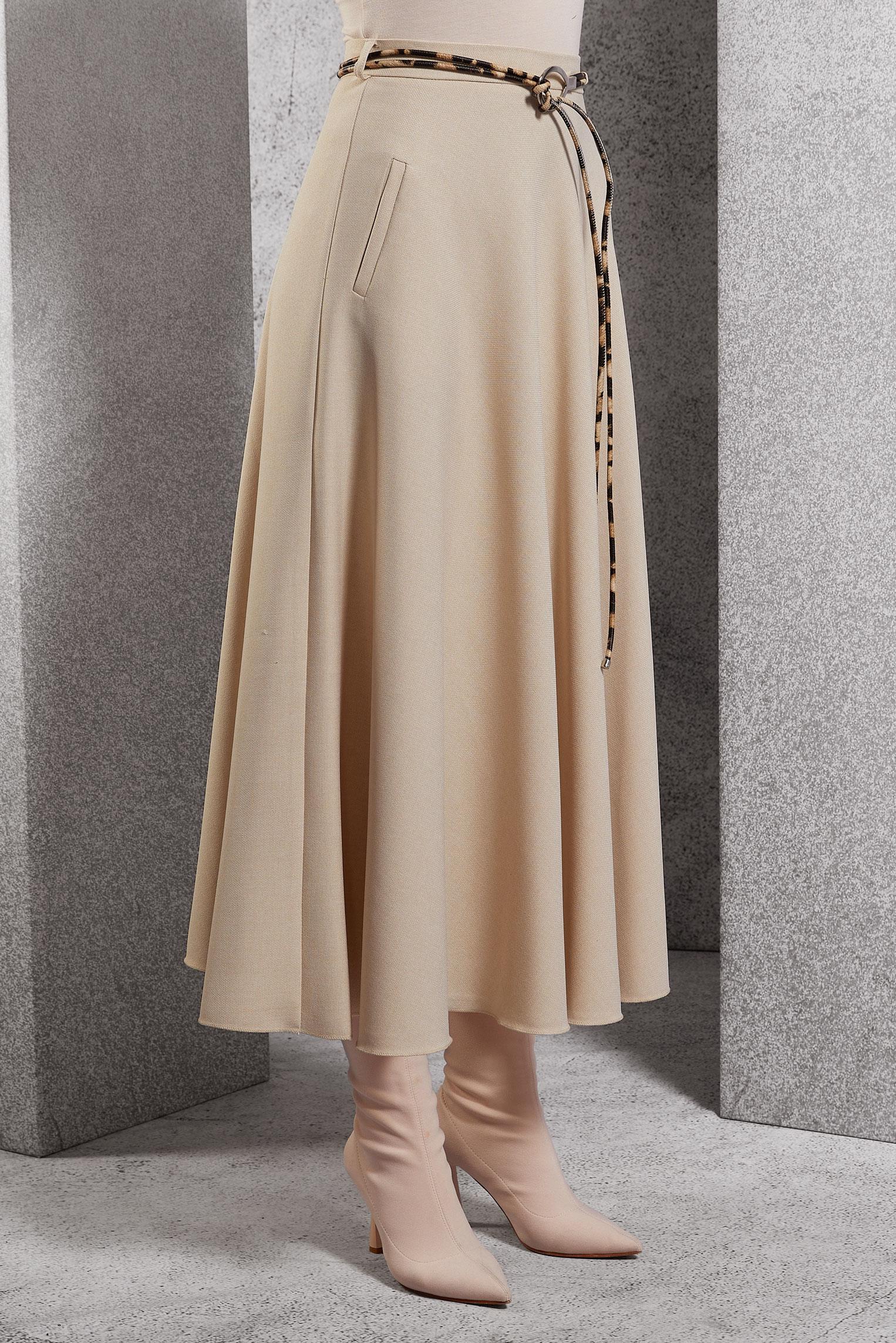 Vêtements hijab BEIGE JUPE CEINTURE 60622