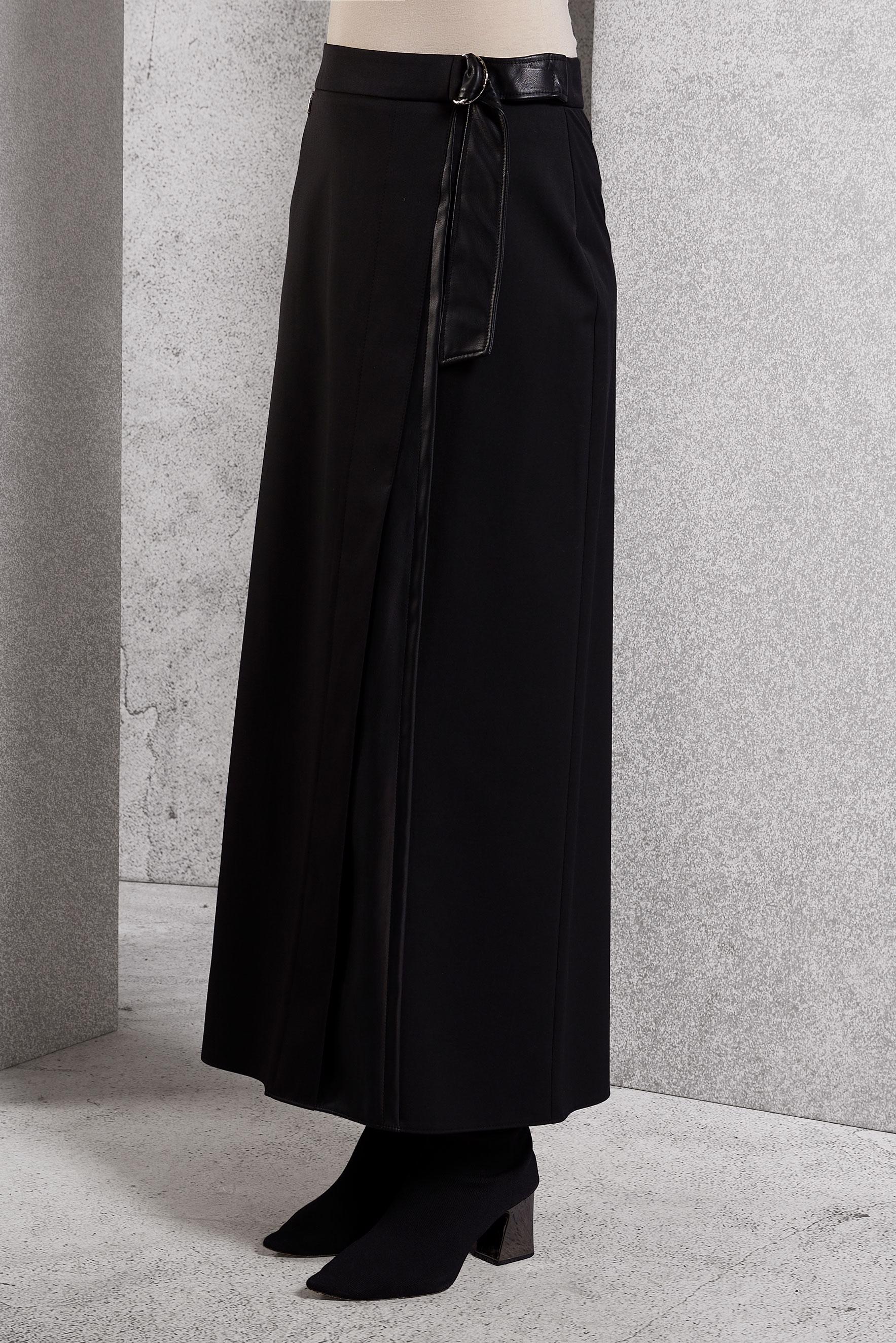 Tesettür giyim SİYAH KUŞAKLI ETEK 60624