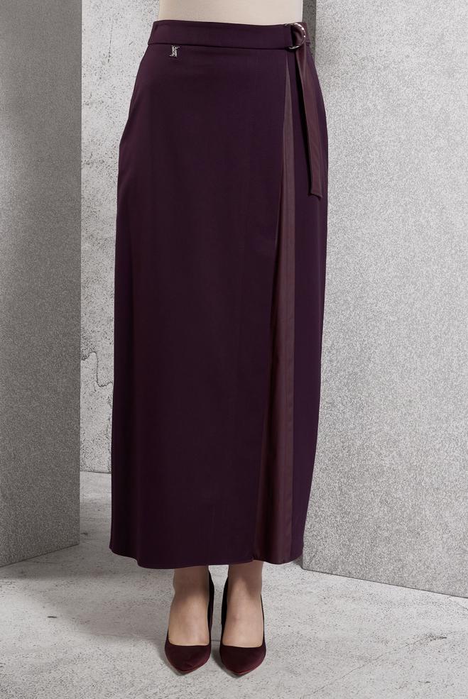 Tesettür giyim MÜRDÜM KUŞAKLI ETEK 60624 - ALVİNA