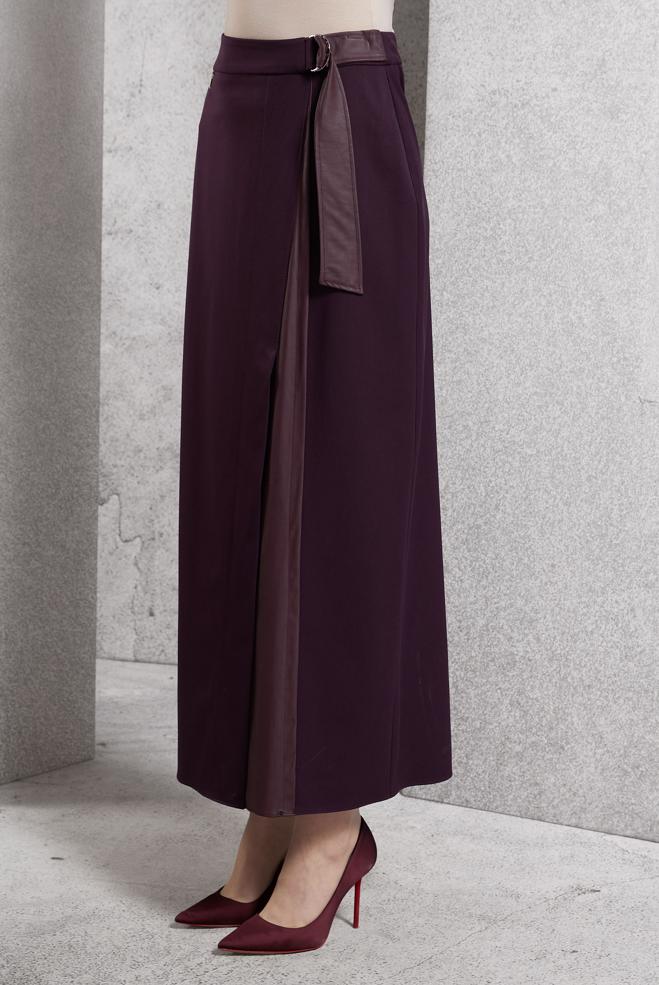 Tesettür giyim MÜRDÜM KUŞAKLI ETEK 60624 - ALVİNA