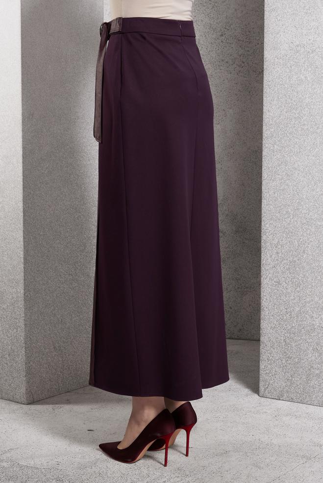 Tesettür giyim MÜRDÜM KUŞAKLI ETEK 60624 - ALVİNA