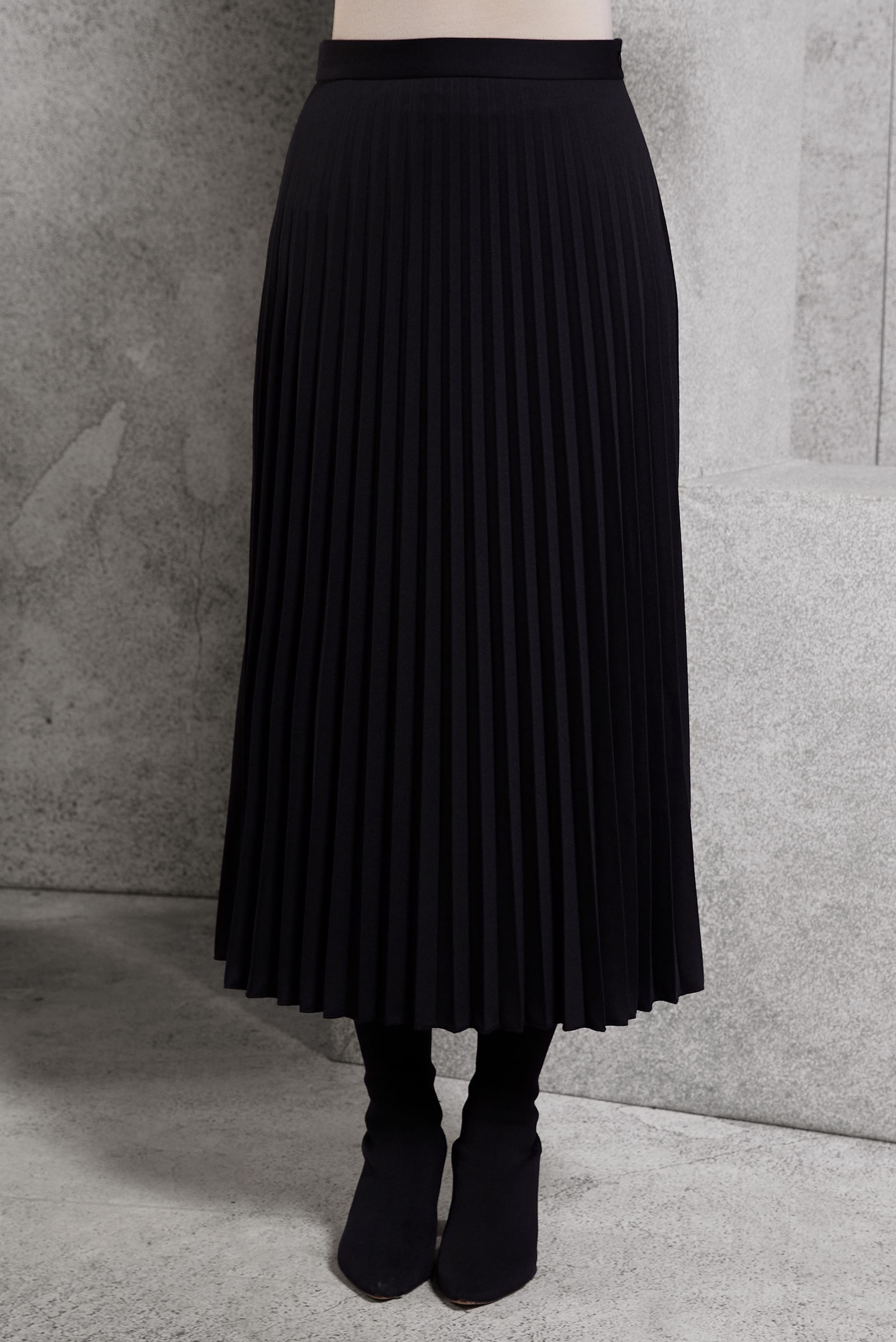 Tesettür giyim SİYAH PİLİSELİ ETEK 60625