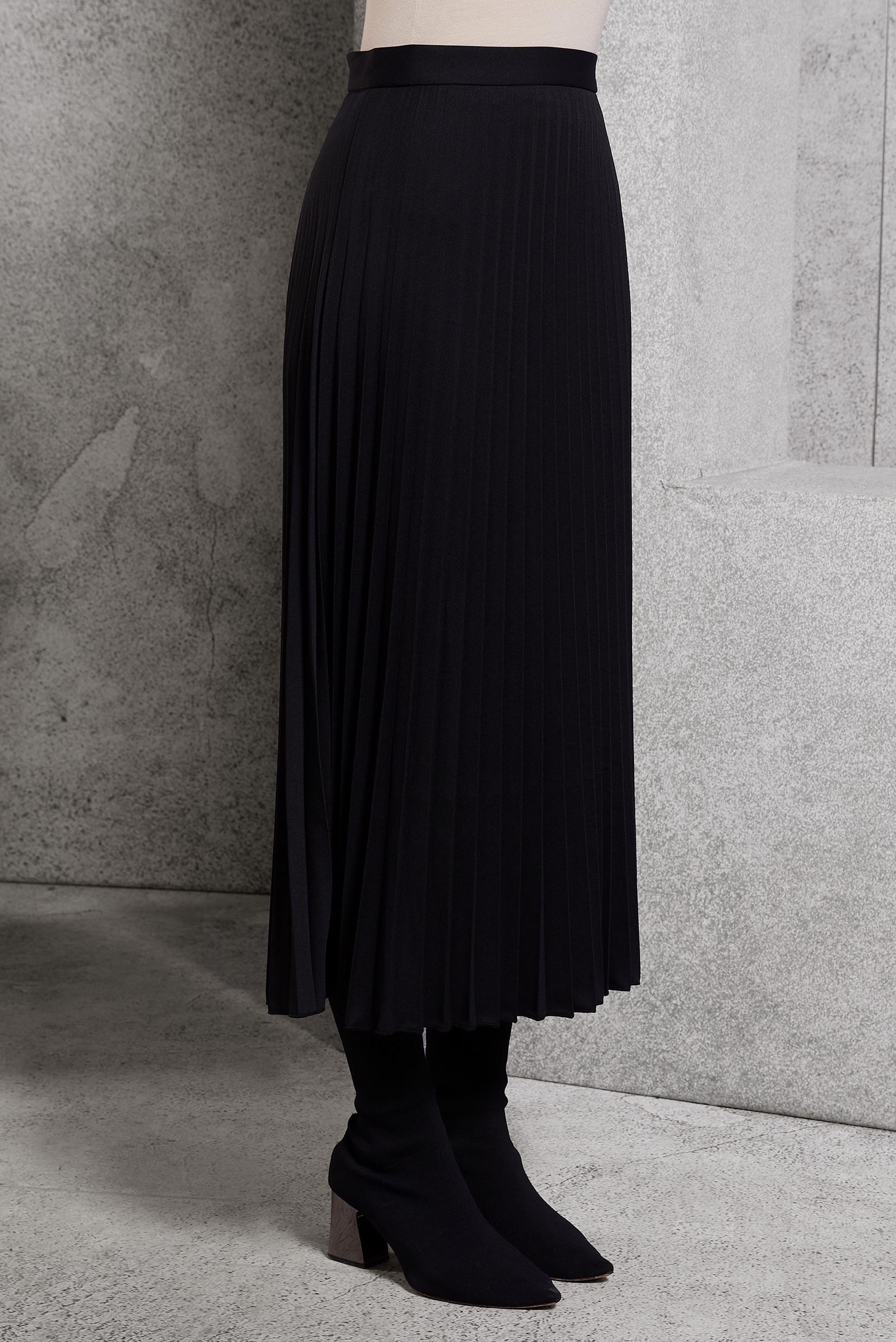 Tesettür giyim SİYAH PİLİSELİ ETEK 60625