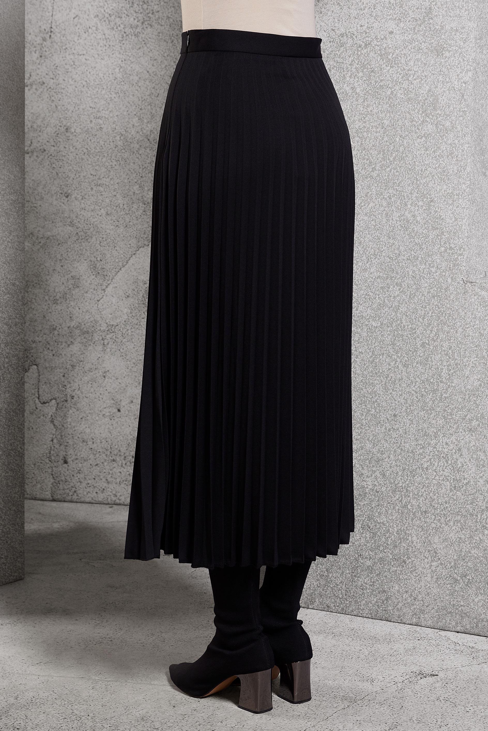 Tesettür giyim SİYAH PİLİSELİ ETEK 60625