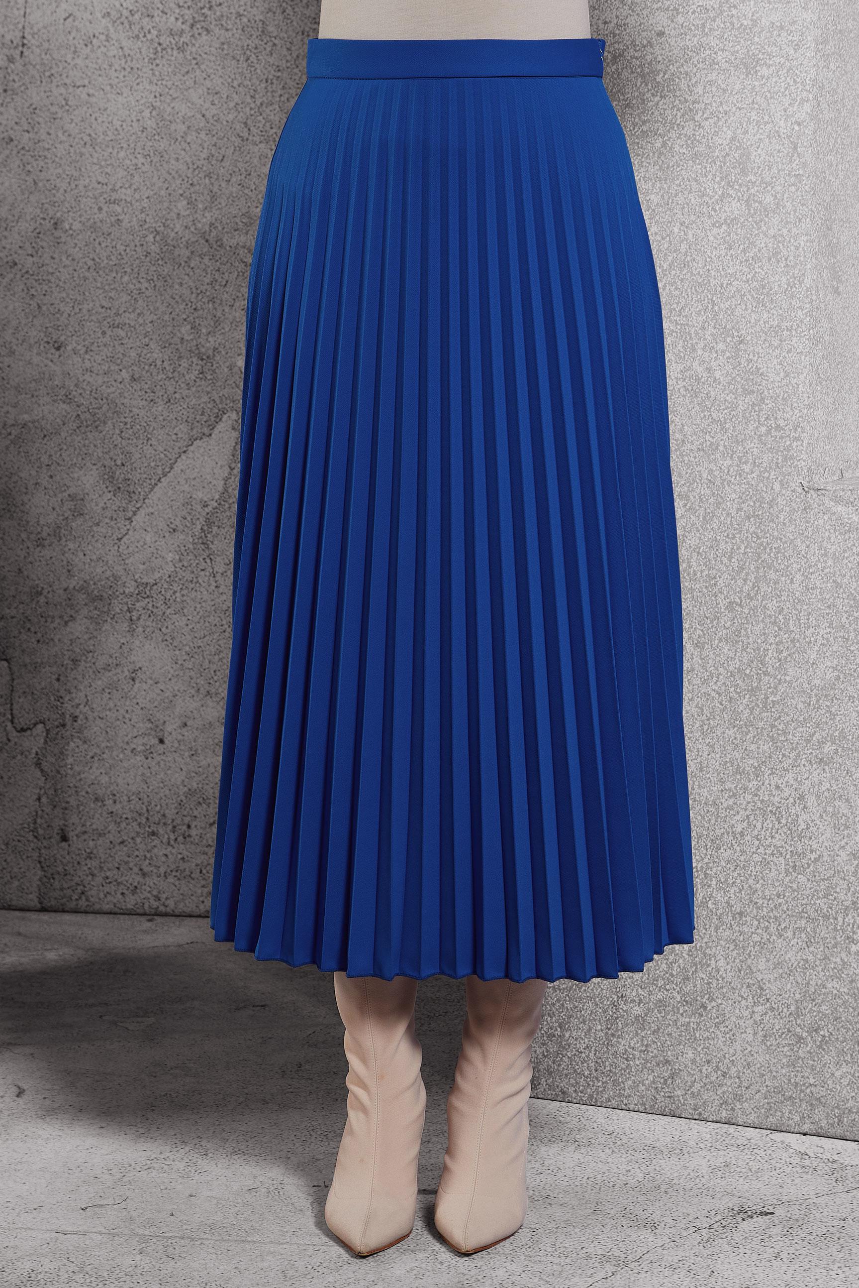 Tesettür giyim LACİVERT PİLİSELİ ETEK 60625