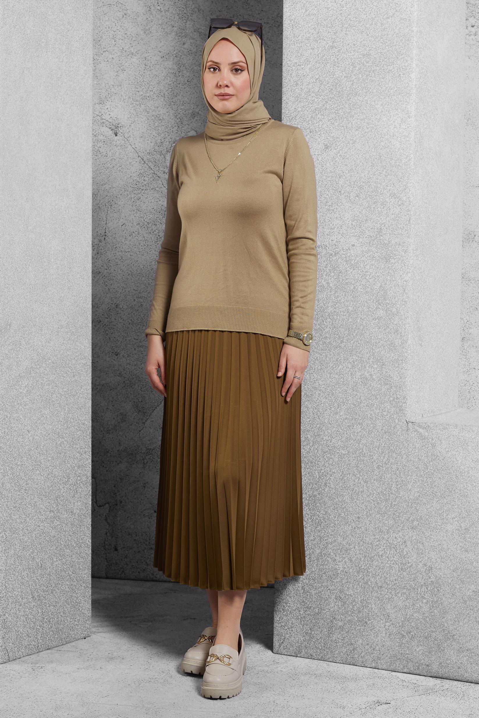 Hijab clothing YELLOW PLEATED SKIRT 60625