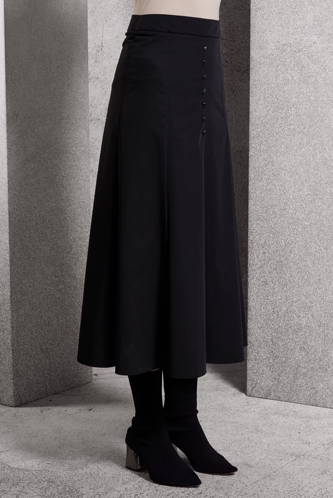 Tesettür giyim SİYAH ÇAN ETEK 60626 - ALVİNA