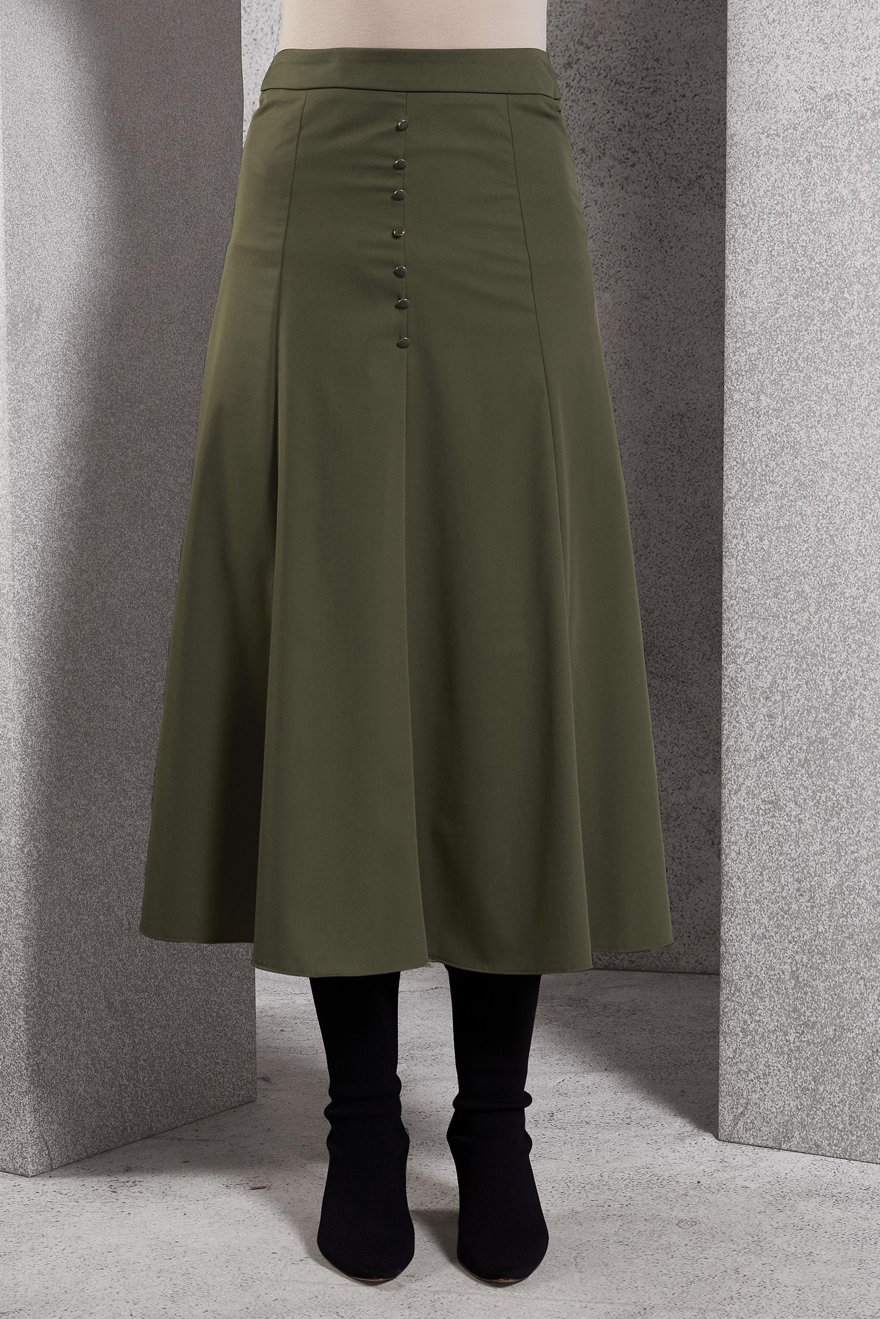 Tesettür giyim HAKİ ÇAN ETEK 60626