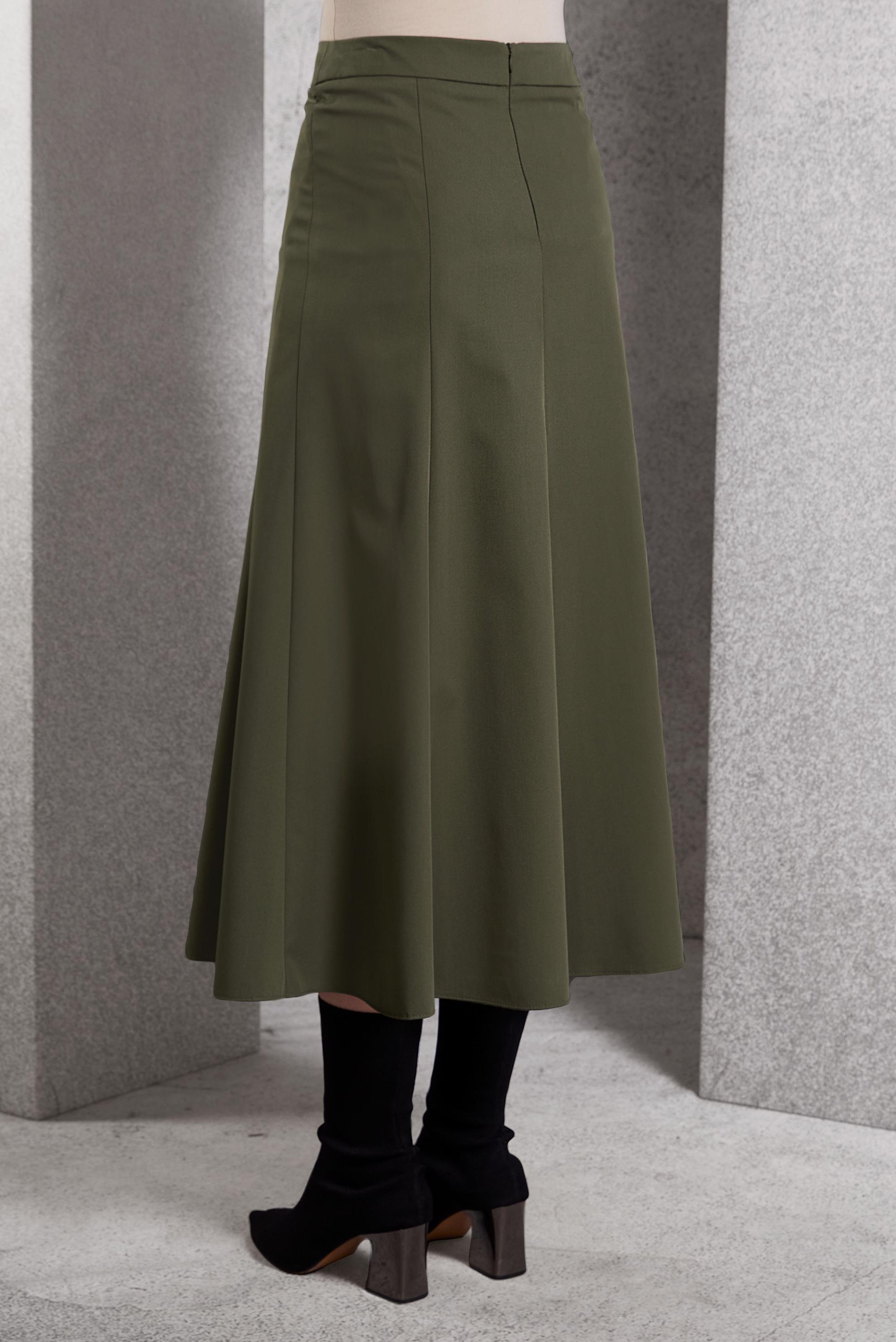 Tesettür giyim HAKİ ÇAN ETEK 60626