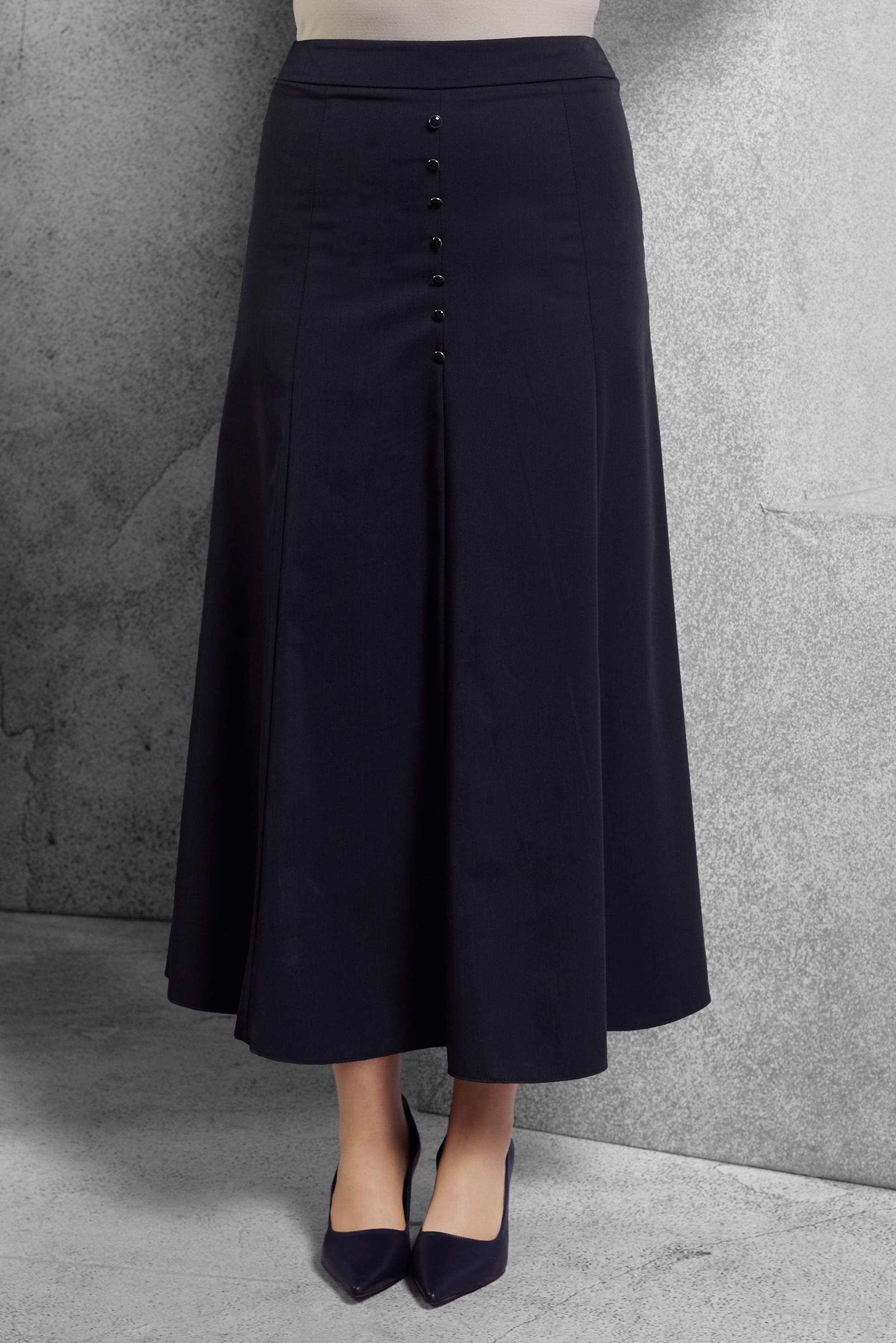 Tesettür giyim LACİVERT ÇAN ETEK 60626