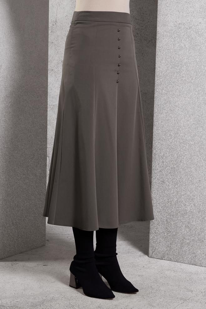 Tesettür giyim VİZON ÇAN ETEK 60626 - ALVİNA