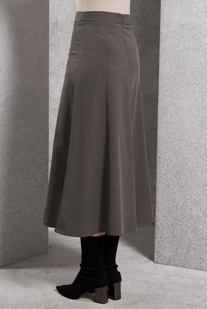 Tesettür giyim VİZON ÇAN ETEK 60626 - ALVİNA