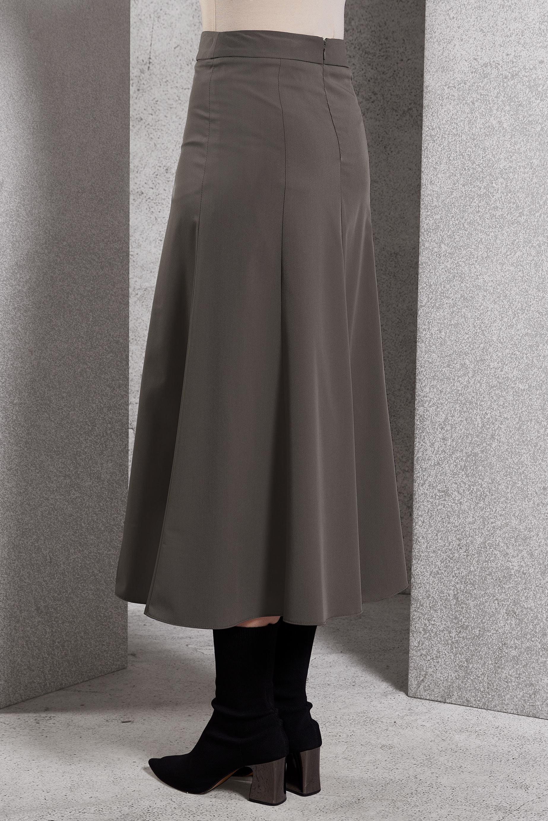 Tesettür giyim VİZON ÇAN ETEK 60626