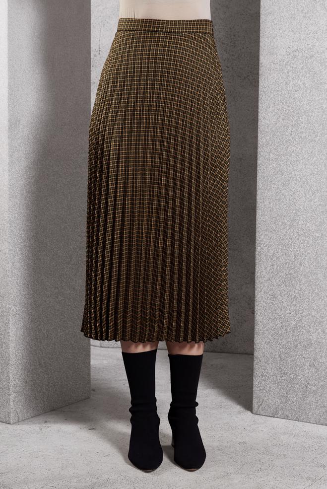 Tesettür giyim TURUNCU PİLİSELİ TESETTÜR ETEK 60627 - ALVİNA