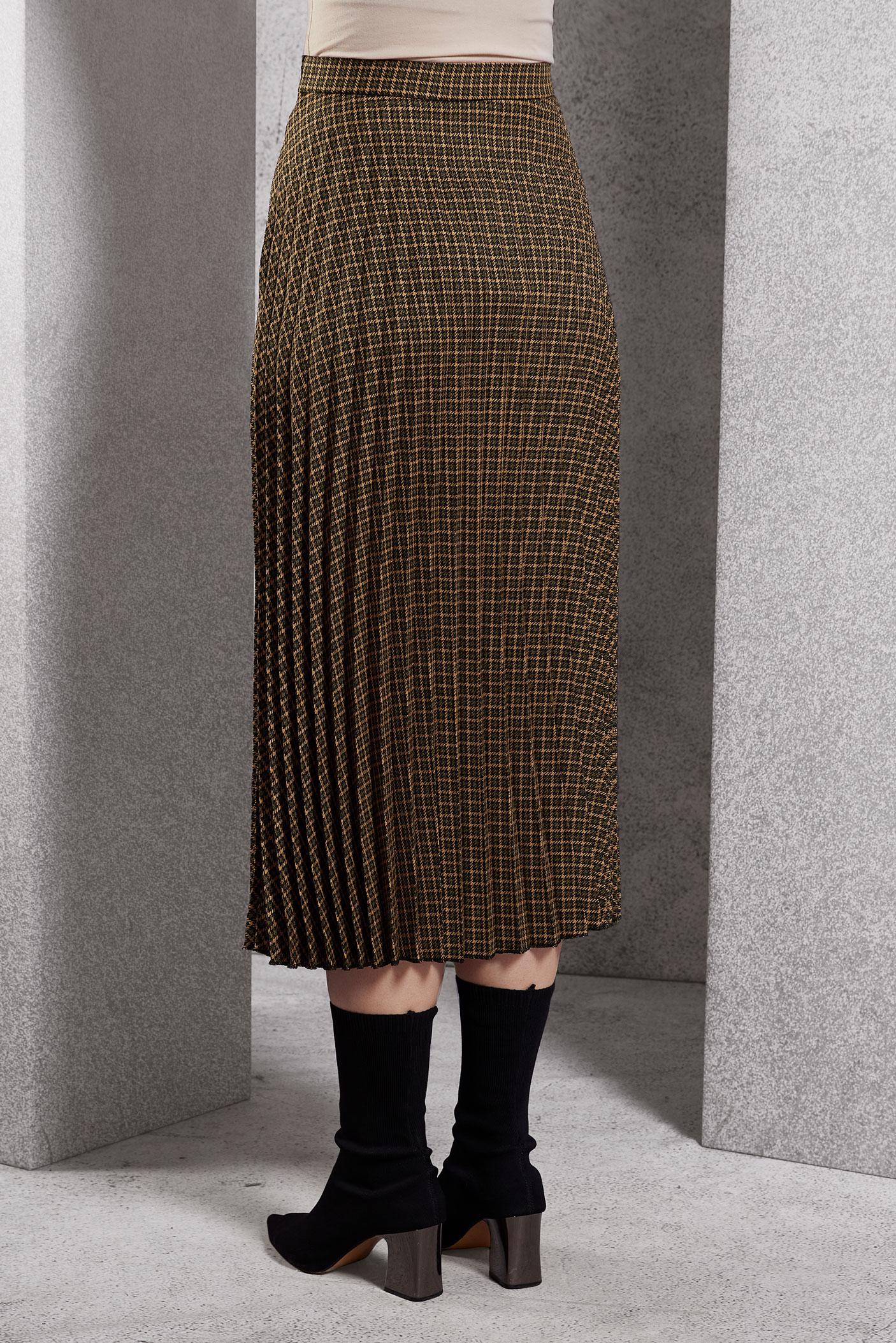 Tesettür giyim TURUNCU PİLİSELİ TESETTÜR ETEK 60627