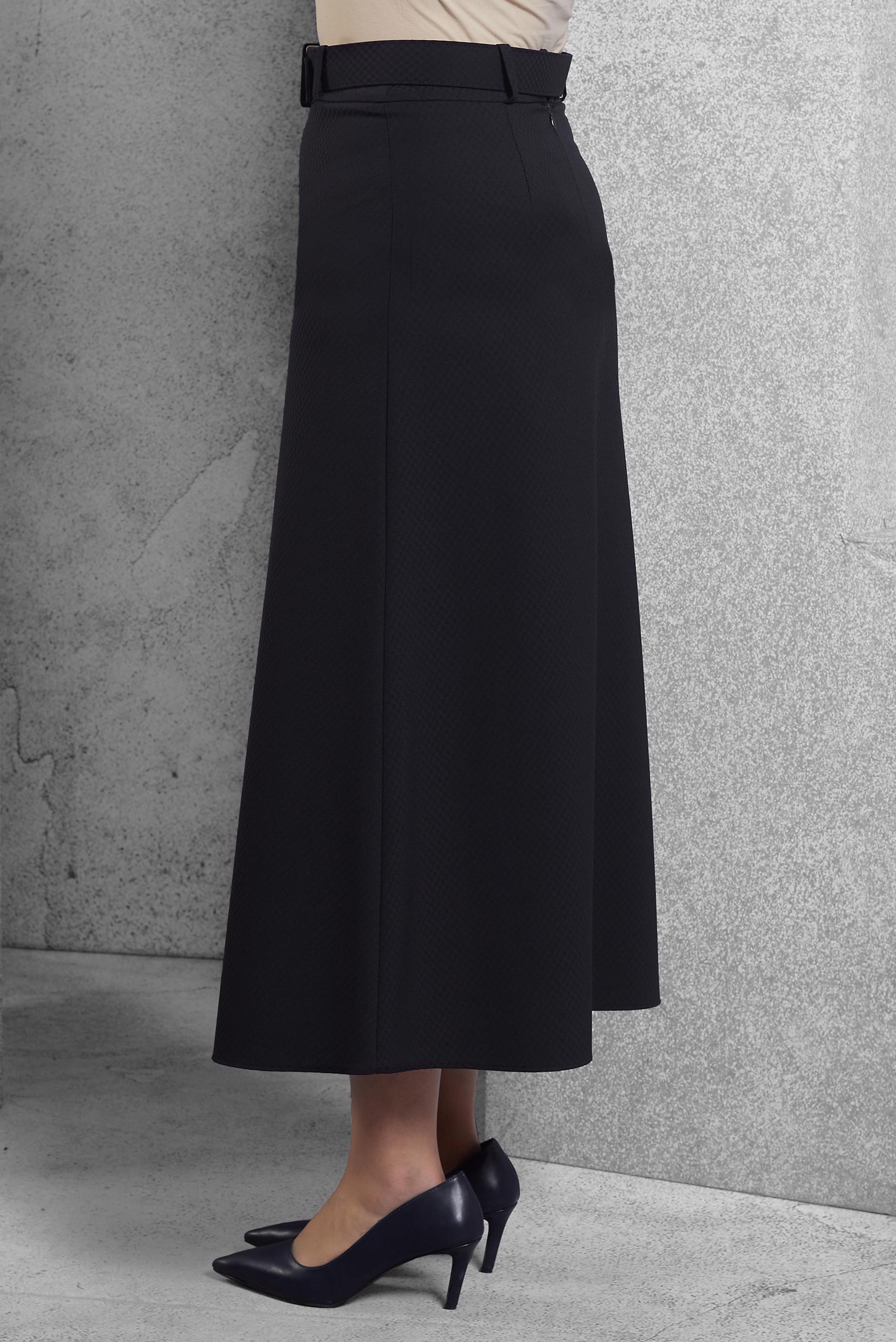 Tesettür giyim LACİVERT KEMERLİ ETEK 60628