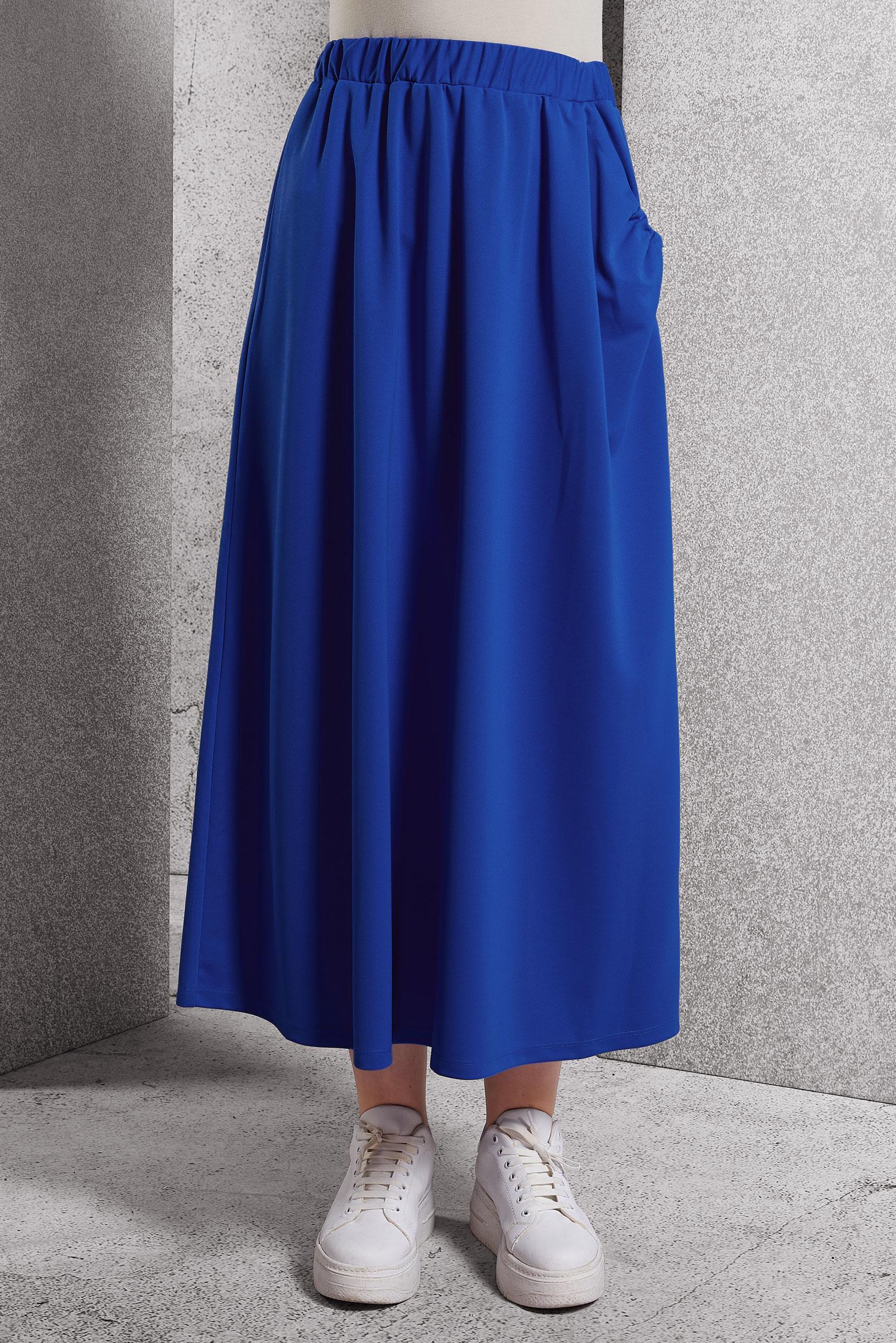 Hijab clothing NAVY BLUE ELASTIC WAIST TRACKSUIT SKIRT 60631