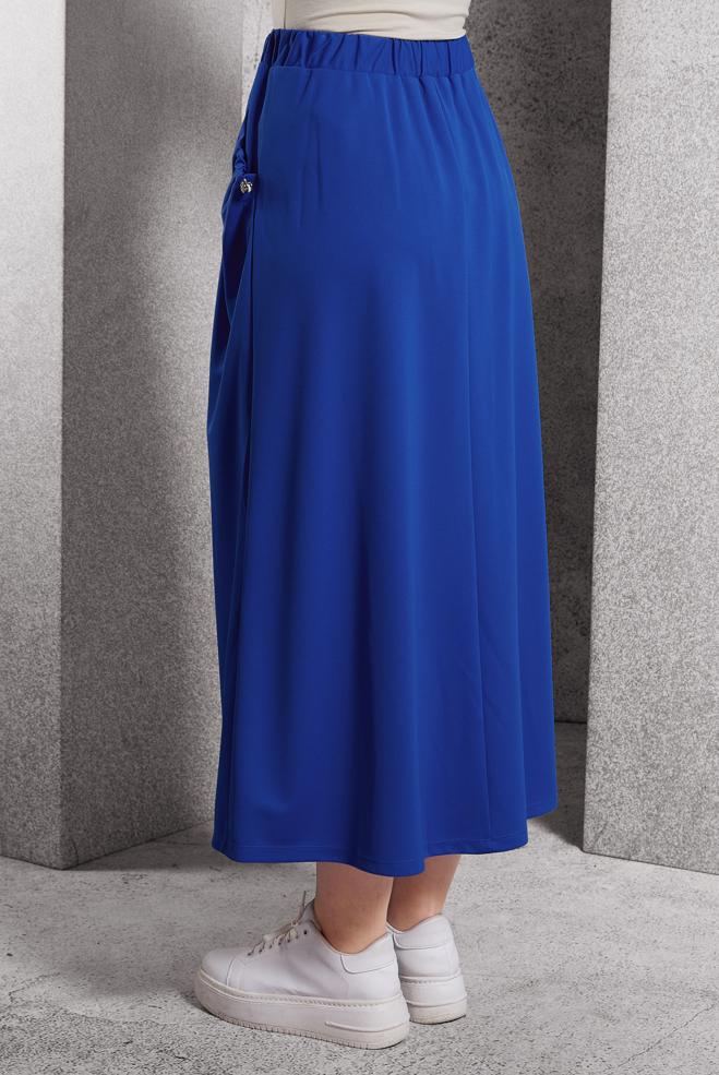 Tesettür giyim LACİVERT BELİ LASTİKLİ EŞOFMAN ETEK 60631 - ALVİNA