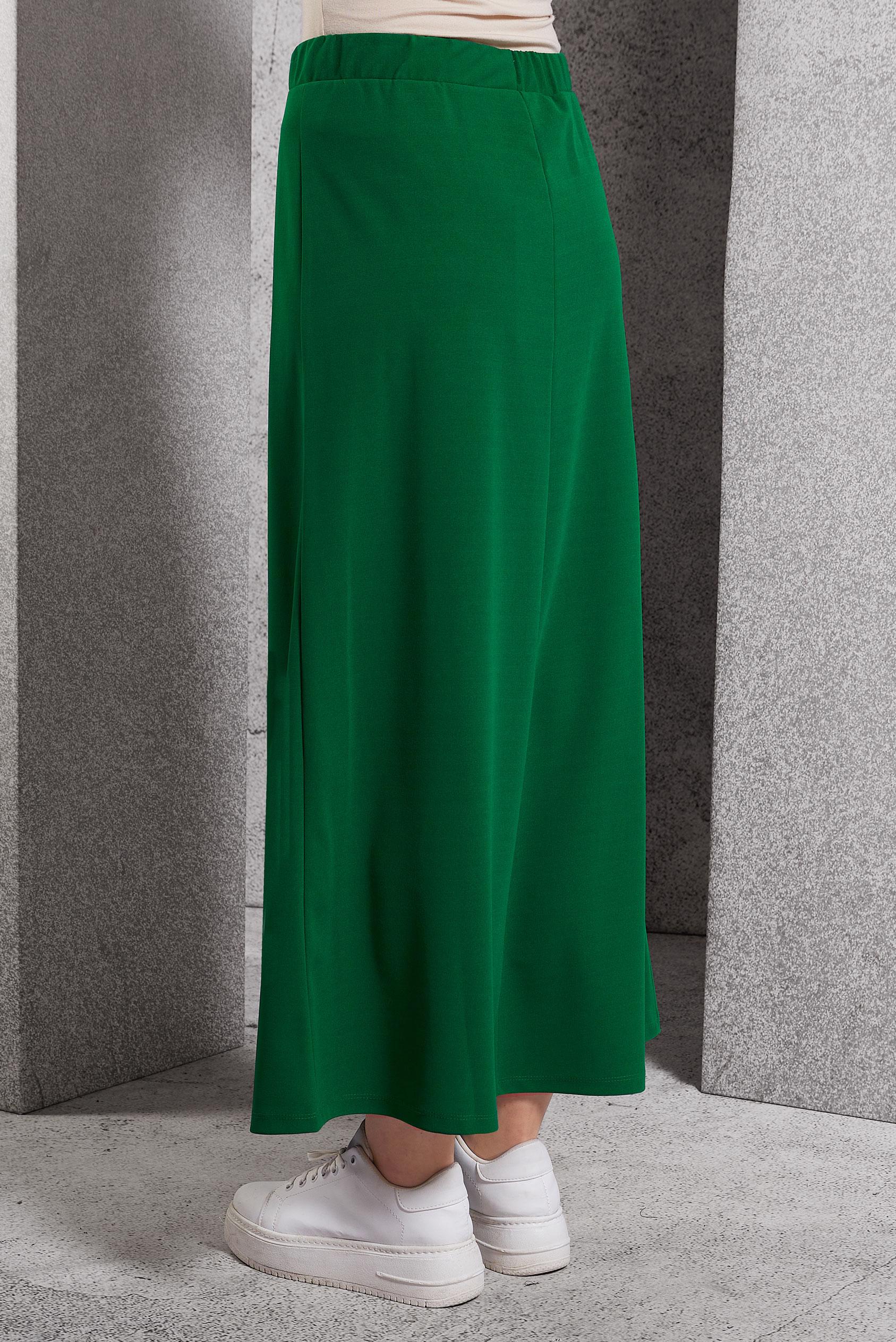 Hijab clothing GREEN ELASTIC WAIST SKIRT 60632