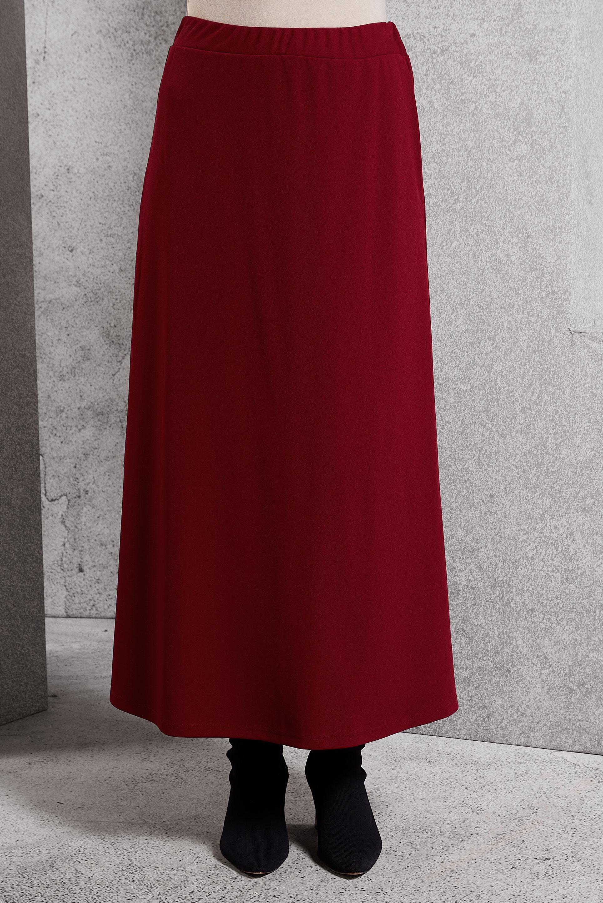 Hijab clothing RED ELASTIC WAIST SKIRT 60632