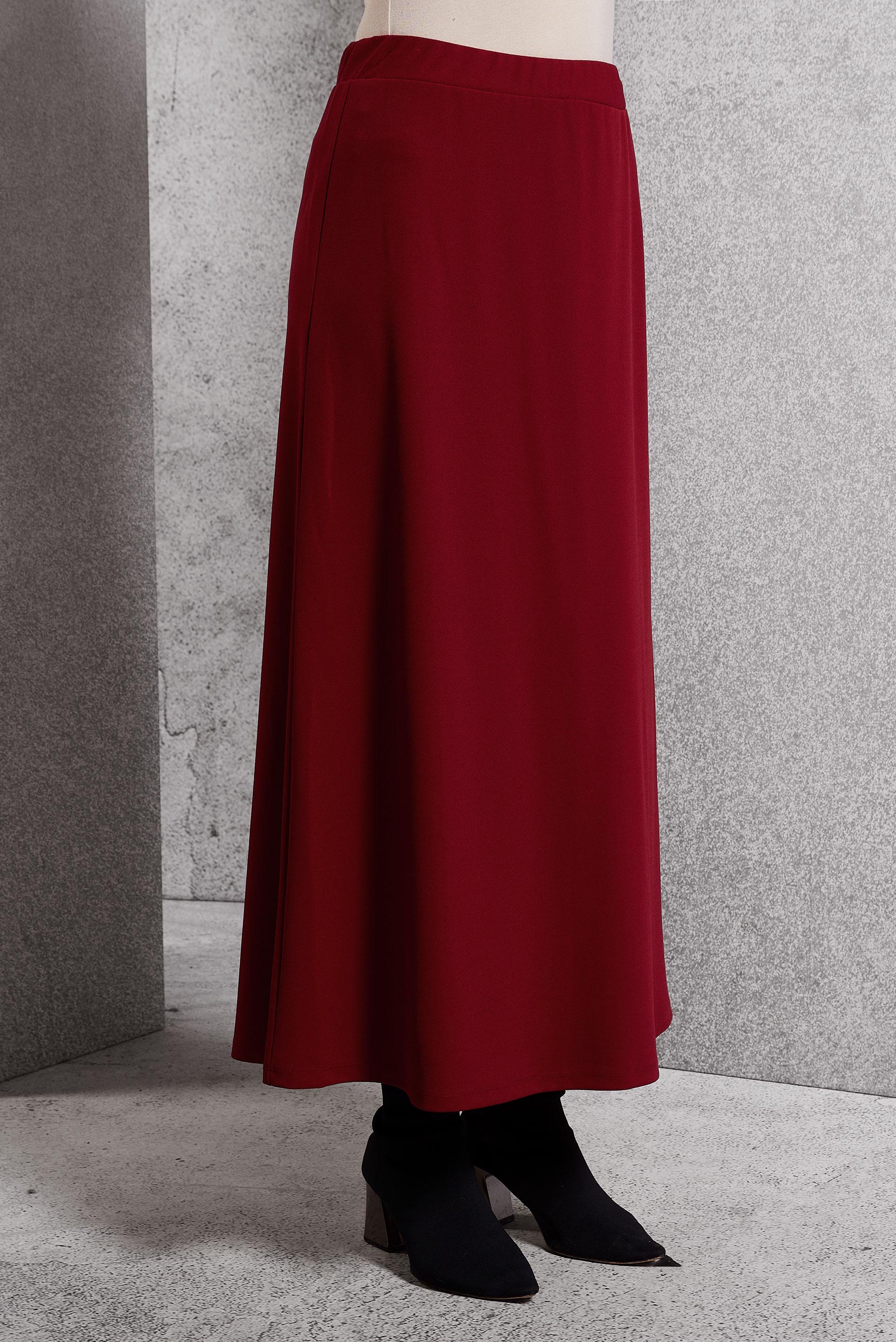 Hijab clothing RED ELASTIC WAIST SKIRT 60632