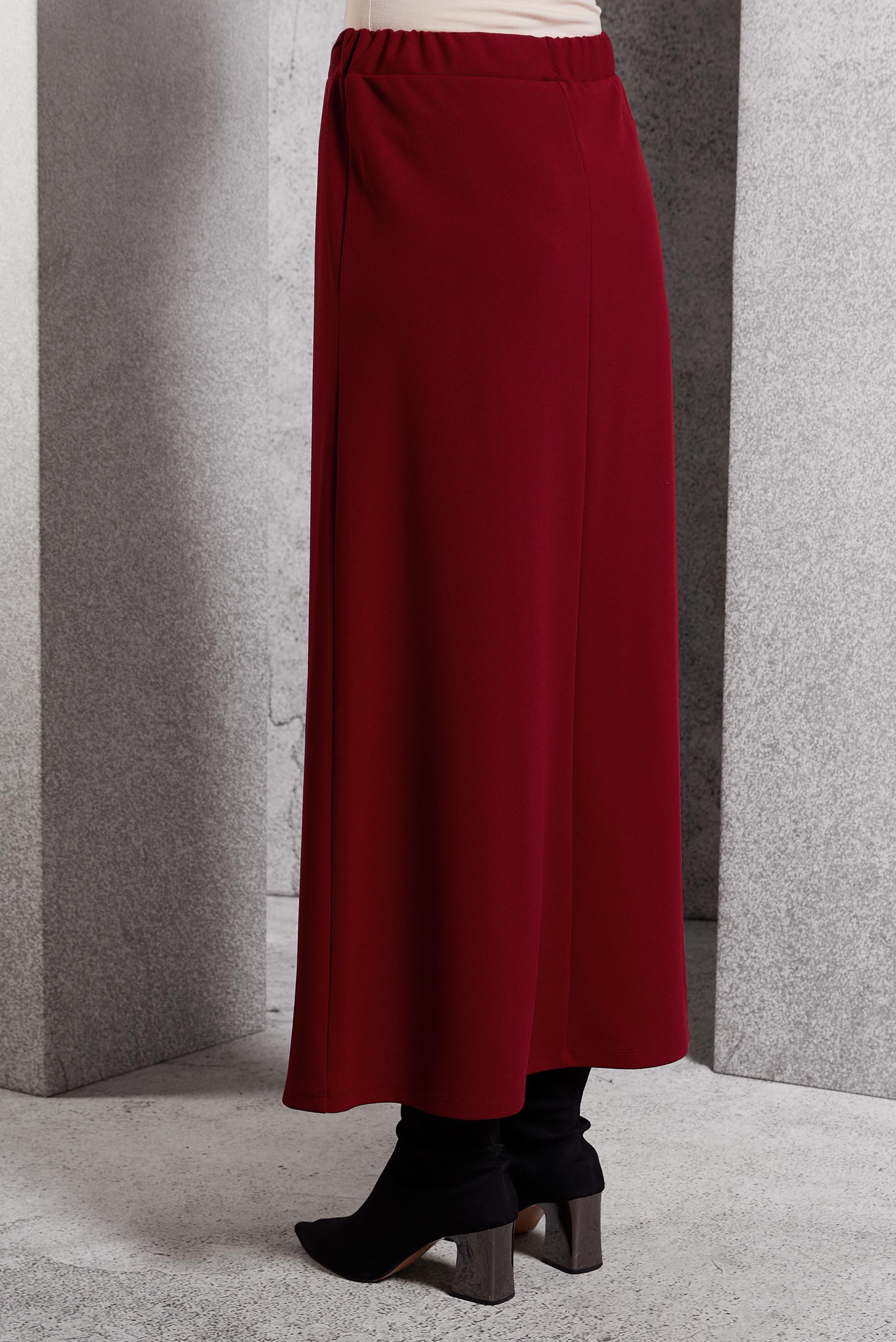 Hijab clothing RED ELASTIC WAIST SKIRT 60632