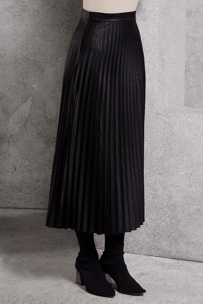 Vêtements hijab NOIR JUPE PLISSÉE 60633 - ALVİNA