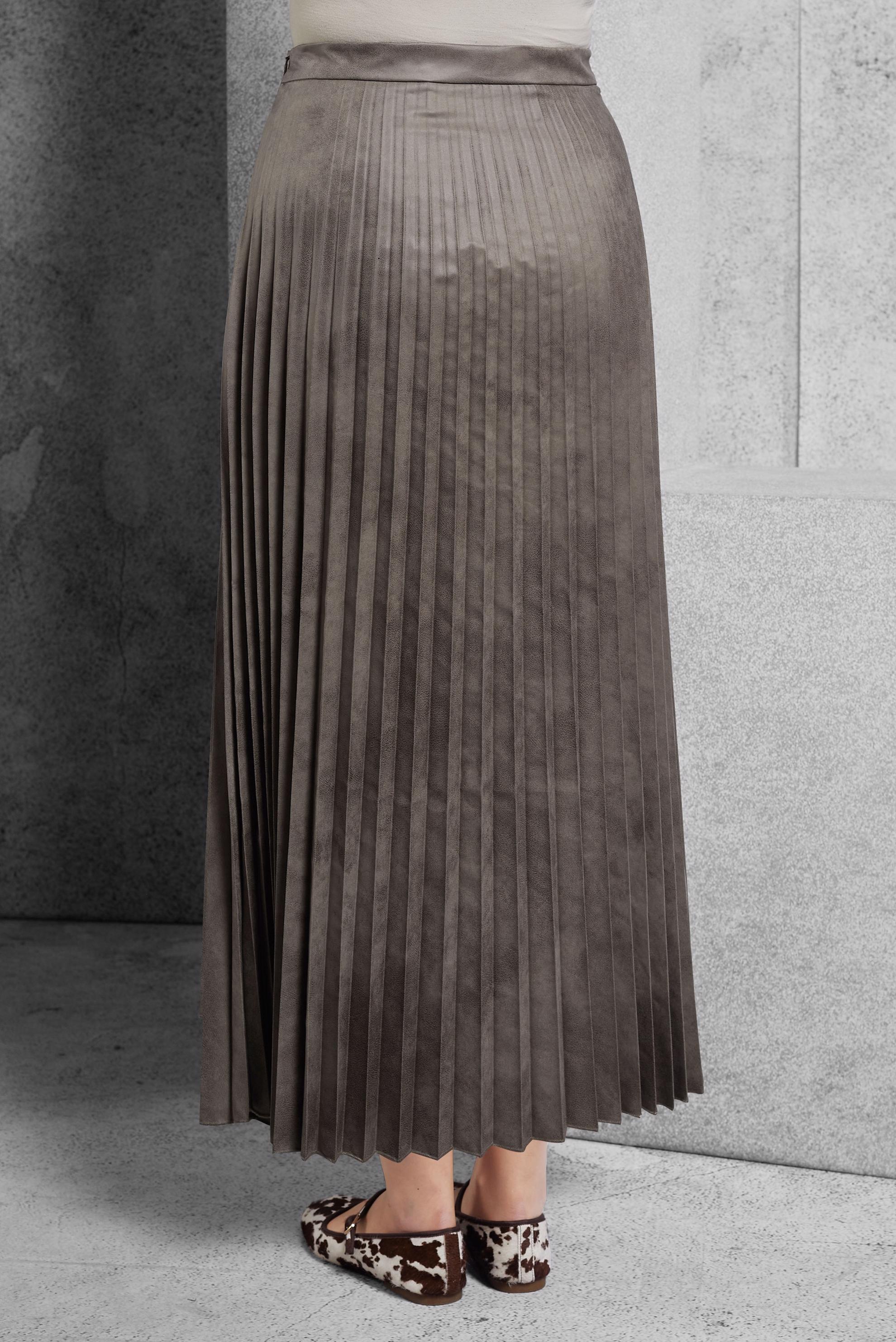 Hijab clothing BEIGE PLEATED LONG SKIRT 60635