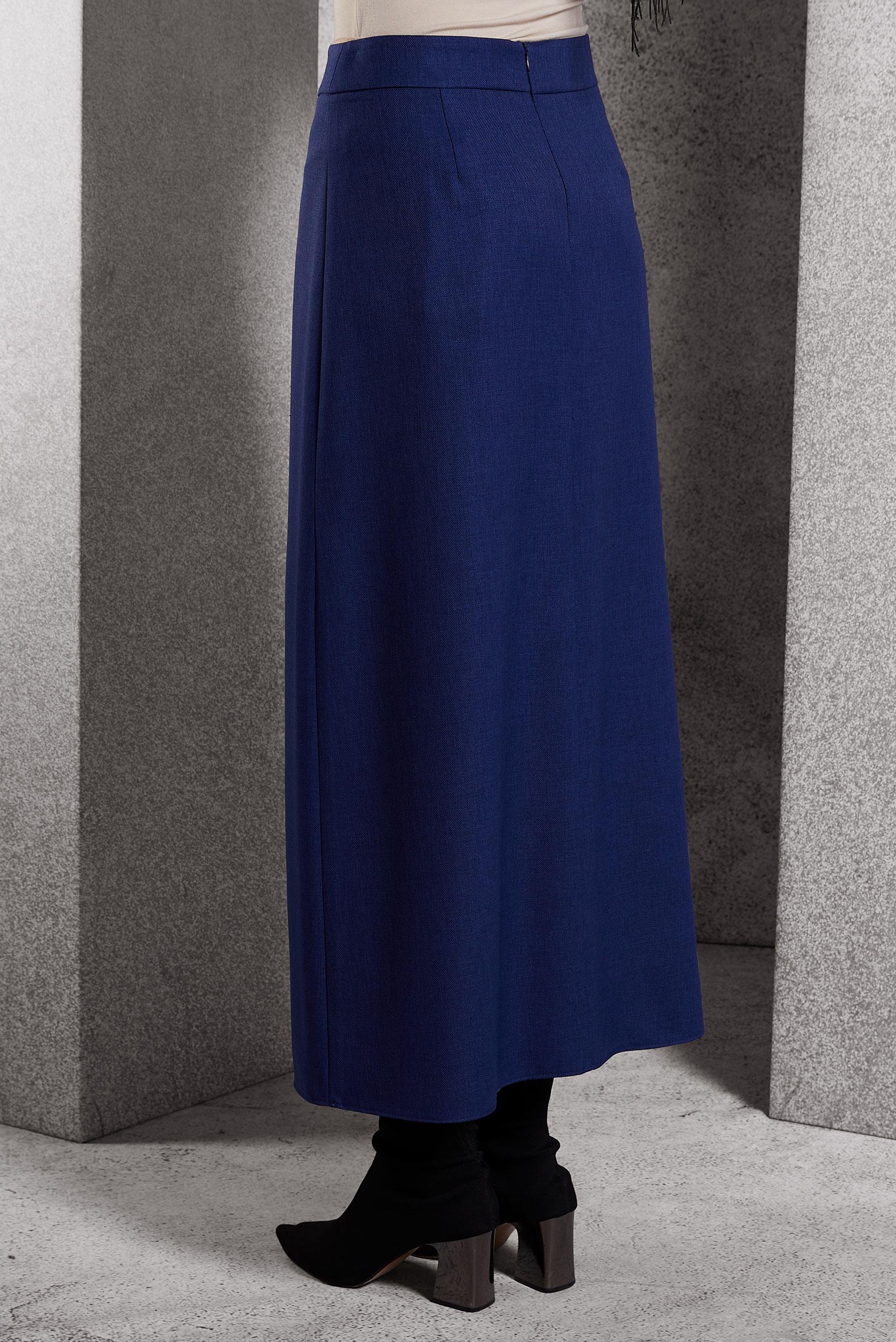 Tesettür giyim LACİVERT FERMUAR DETAYLI ETEK 60636