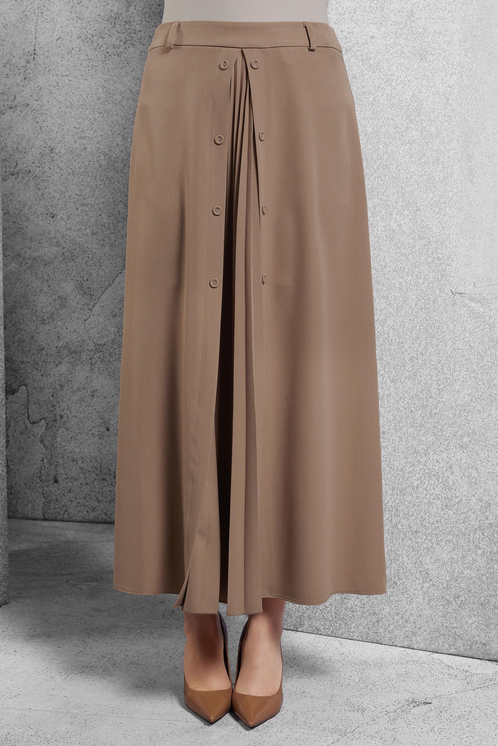 Hijab clothing BROWN PLEAT DETAILED SKIRT 60637