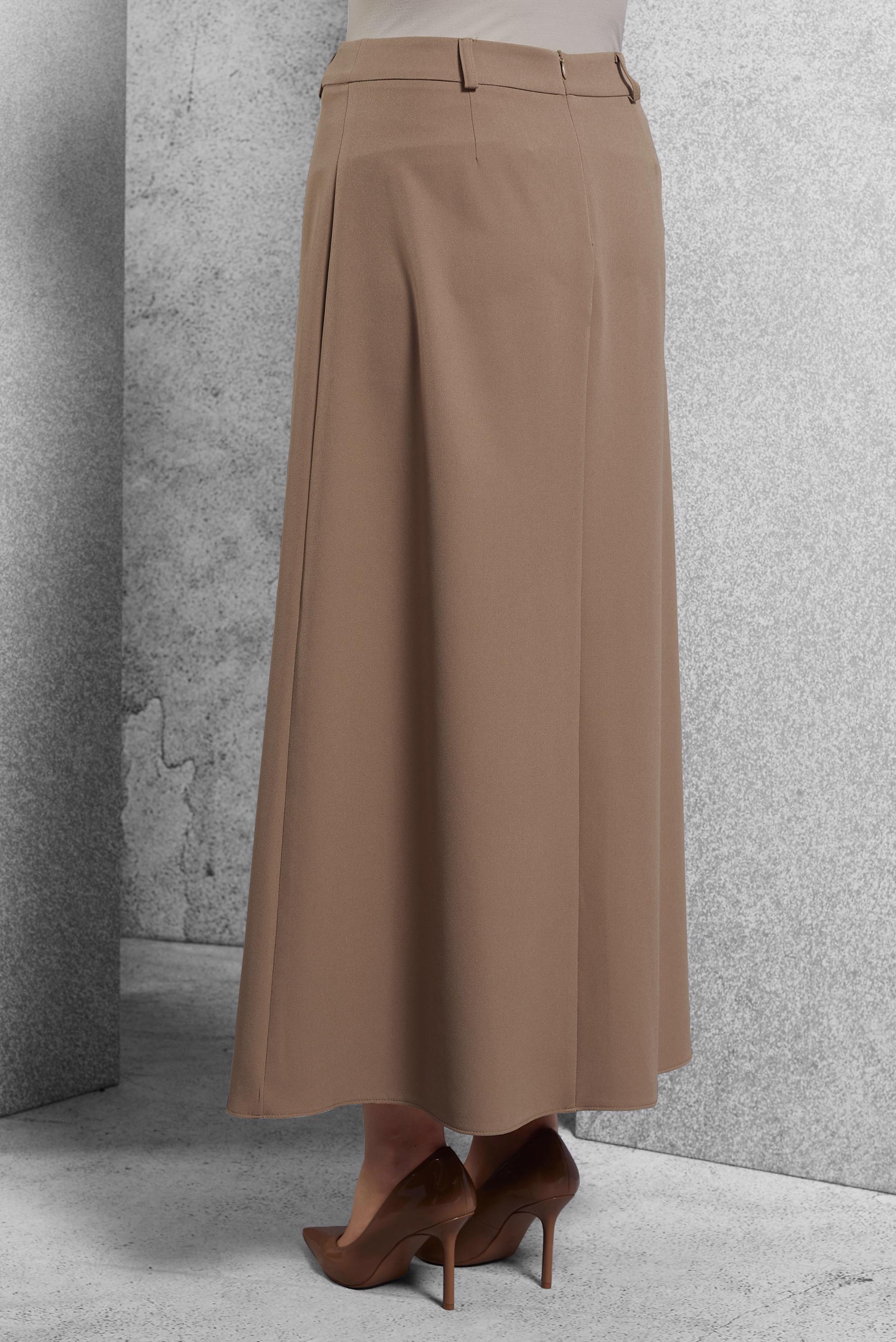 Hijab clothing BROWN PLEAT DETAILED SKIRT 60637