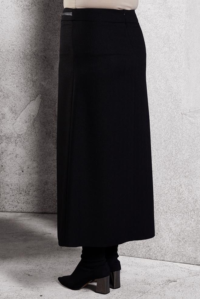 Vêtements hijab NOIR JUPE COUPE DROITE 60641 - ALVİNA