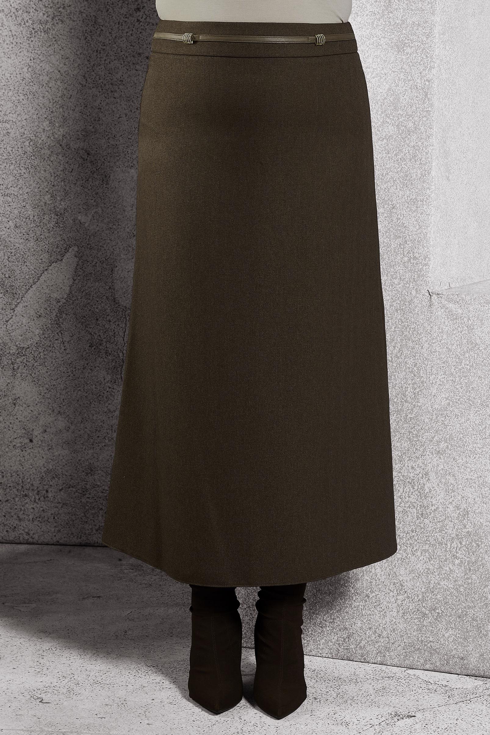 Hijab clothing BROWN STRAIGHT CUT SKIRT 60641